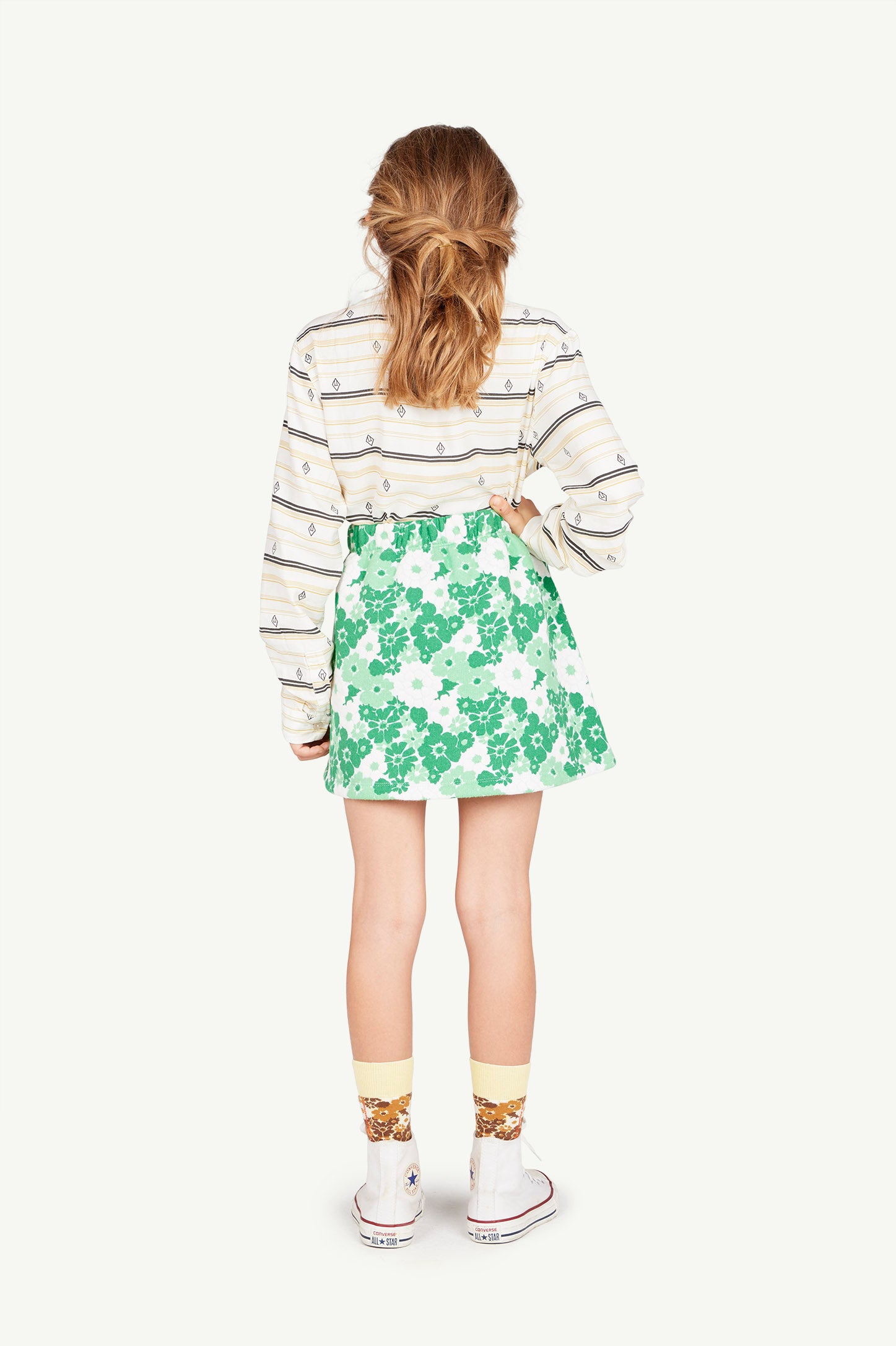 Green Wallpaper Wombat Skirt MODEL BACK