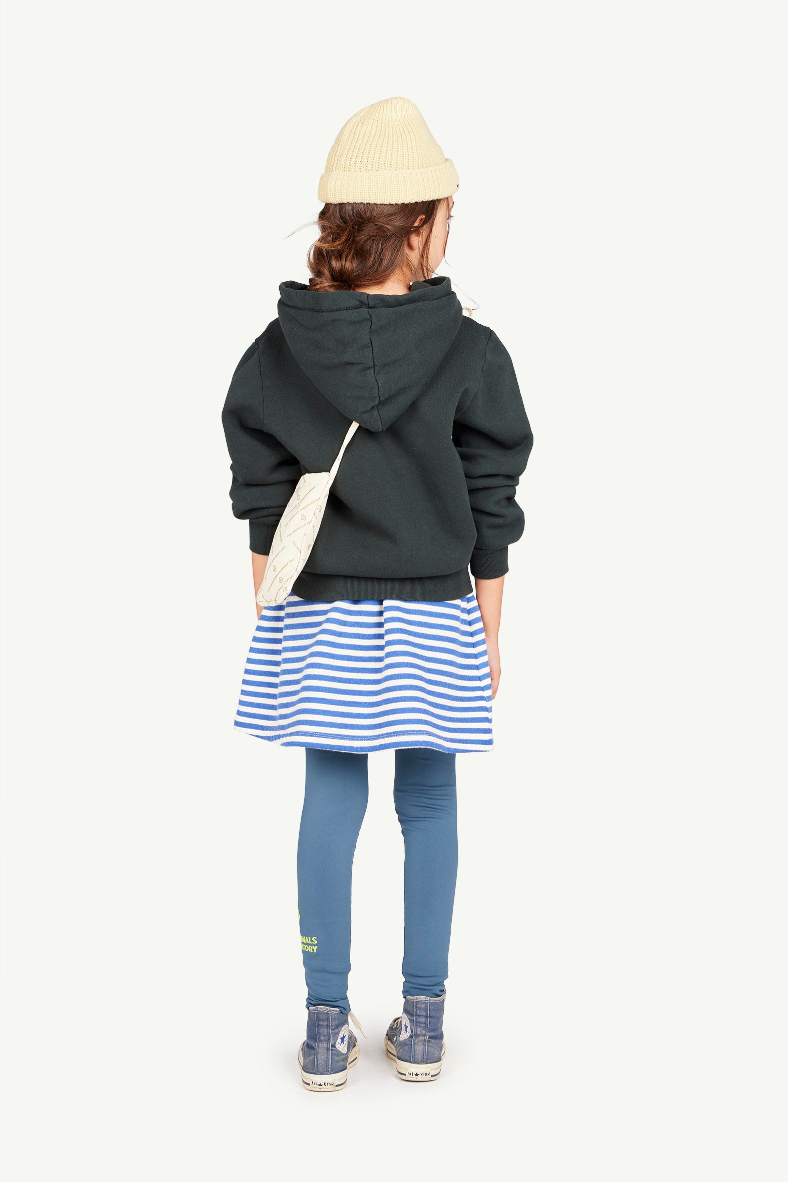 Blue Stripes Wombat Skirt MODEL BACK