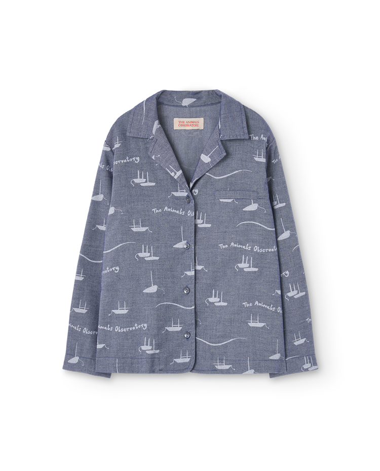 Navy Long Kangaroo Shirt COVER