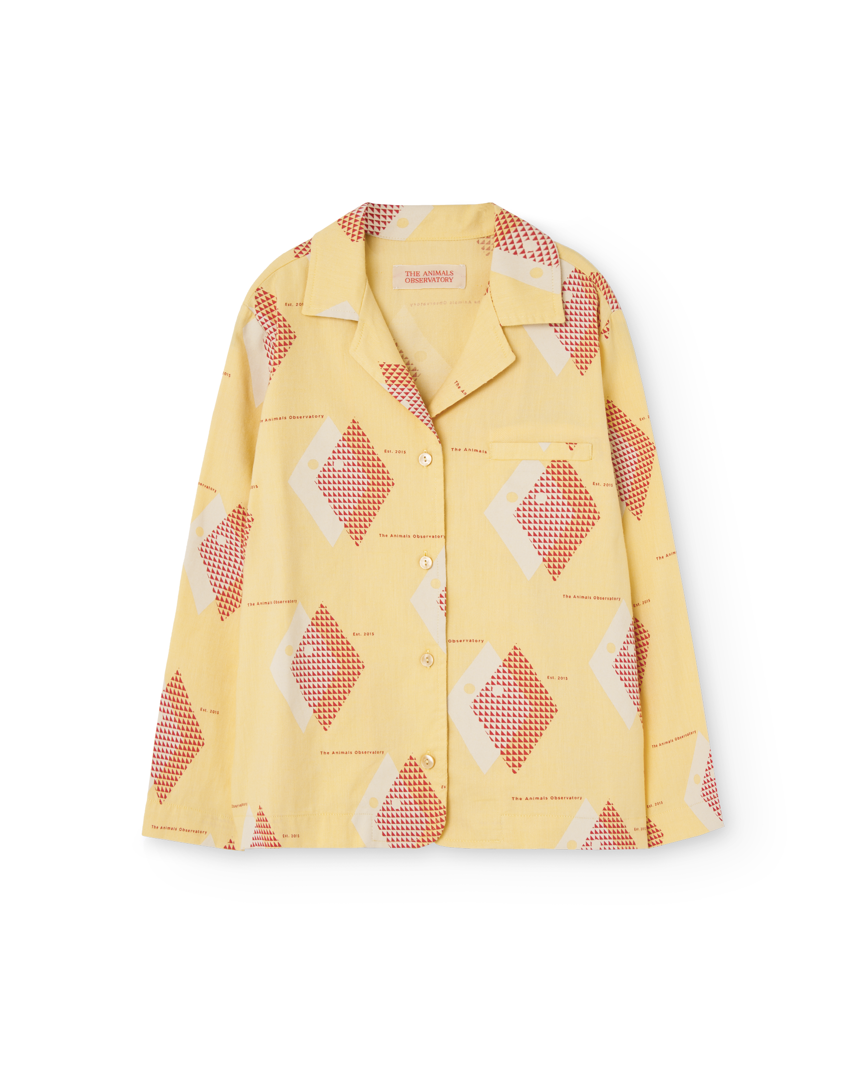 Cream Yellow Long Kangaroo Shirt PRODUCT FRONT