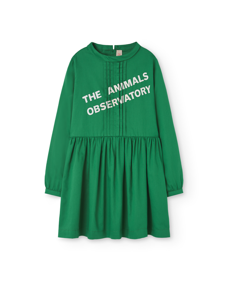 Green Pleat Tortoise Dress COVER