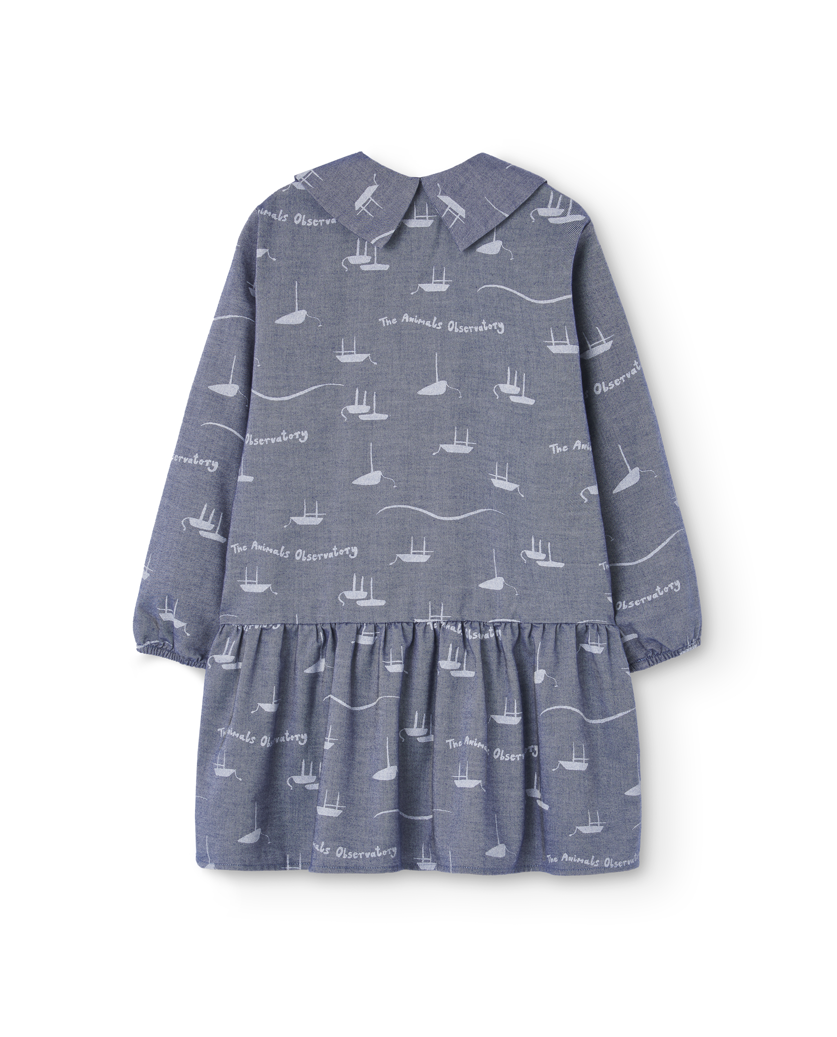 Navy Boats Albatross Dress PRODUCT BACK