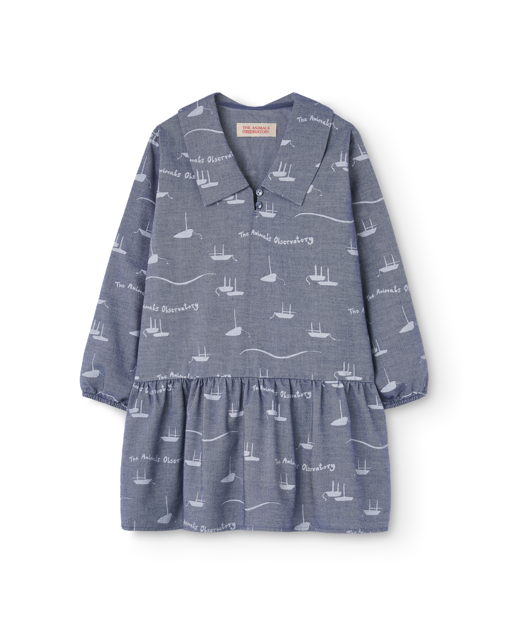 Navy Boats Albatross Dress PRODUCT FRONT