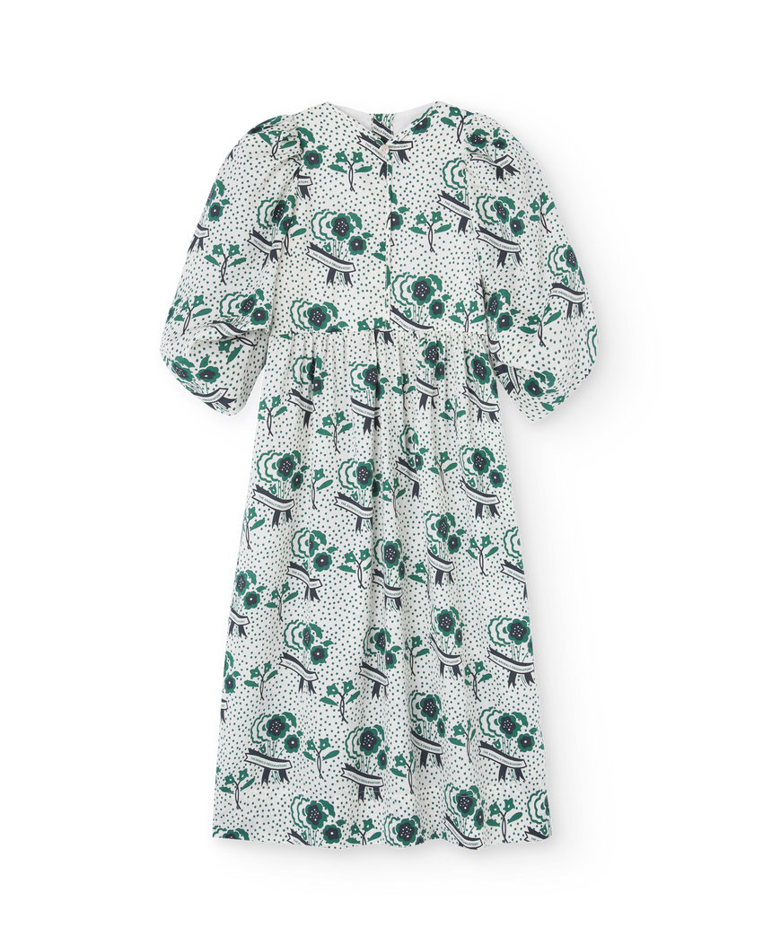 White Peacock Dress PRODUCT FRONT