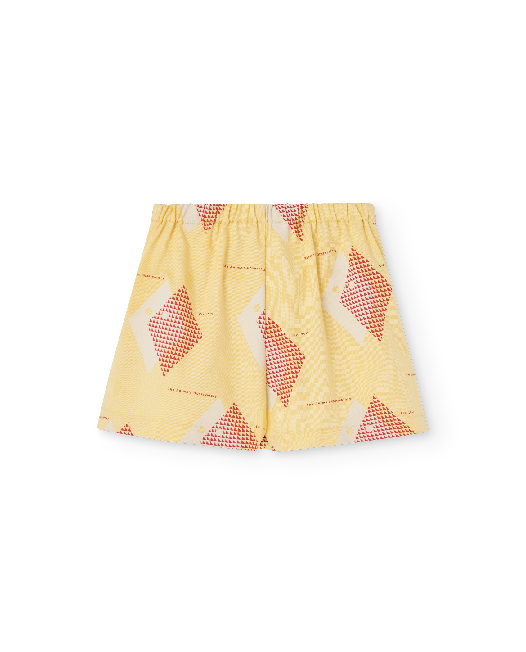 Cream Yellow Shrimp Skort PRODUCT BACK