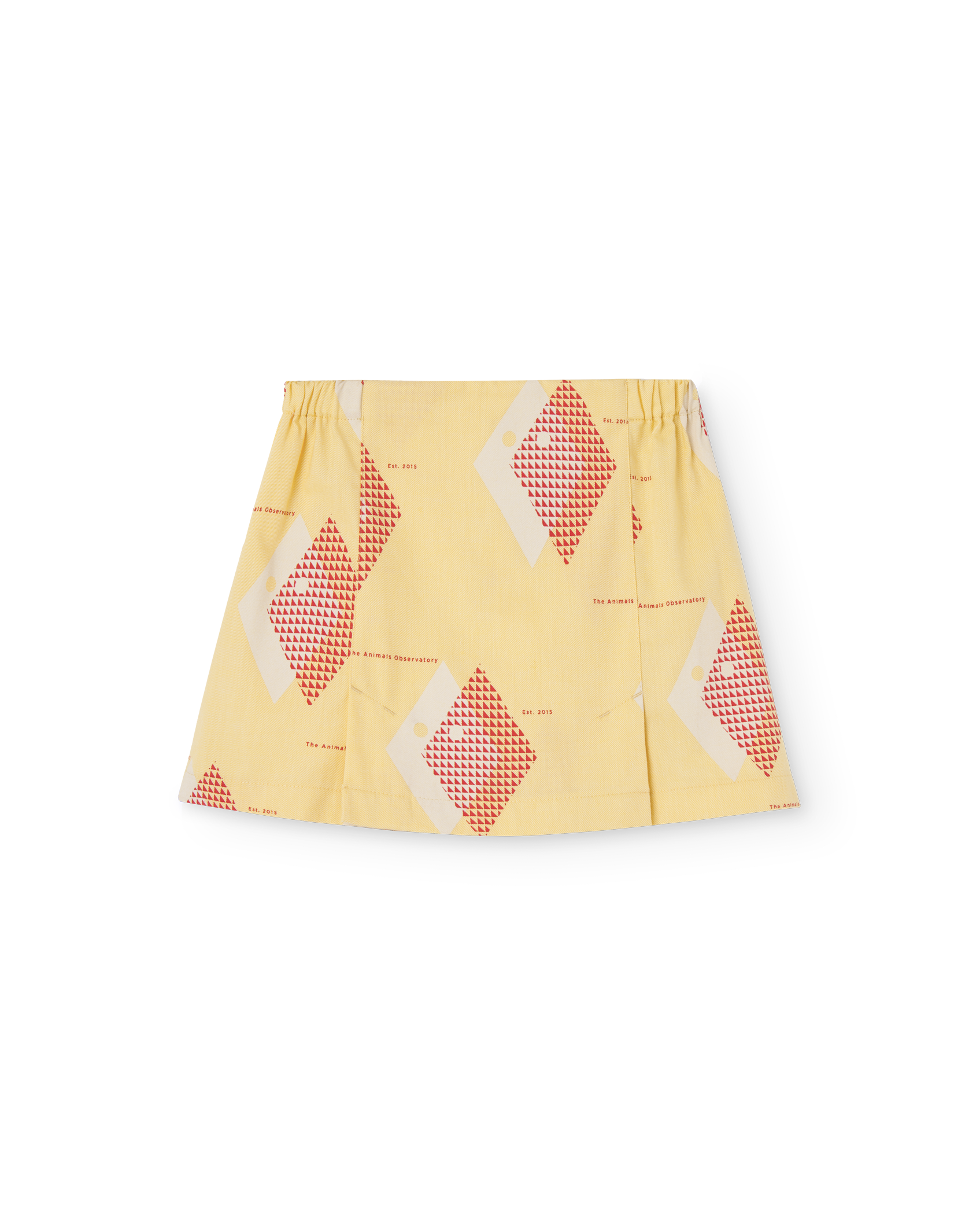 Cream Yellow Shrimp Skort PRODUCT FRONT