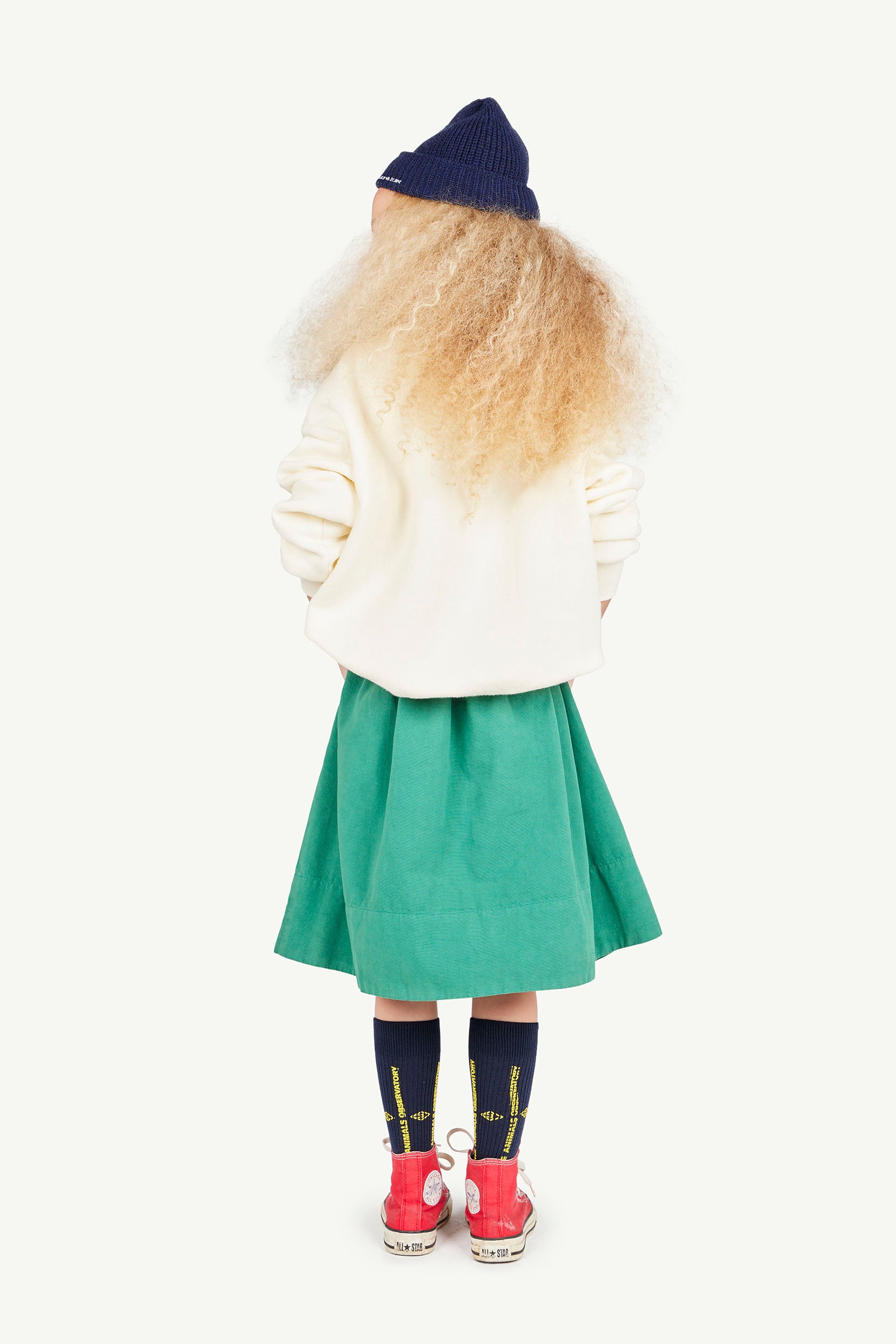 Green Sow Skirt MODEL BACK