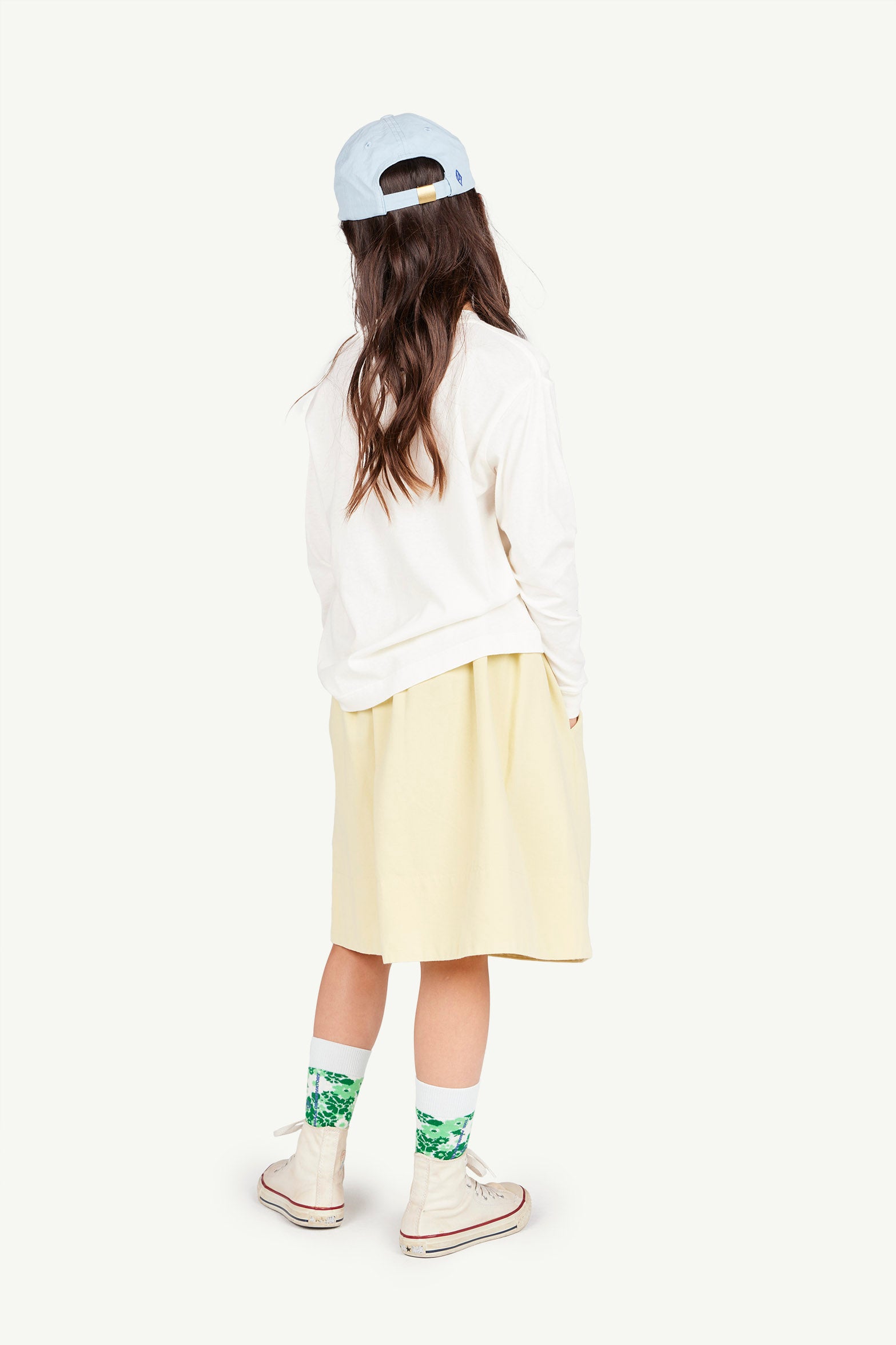 Cream Yellow Sow Skirt MODEL BACK