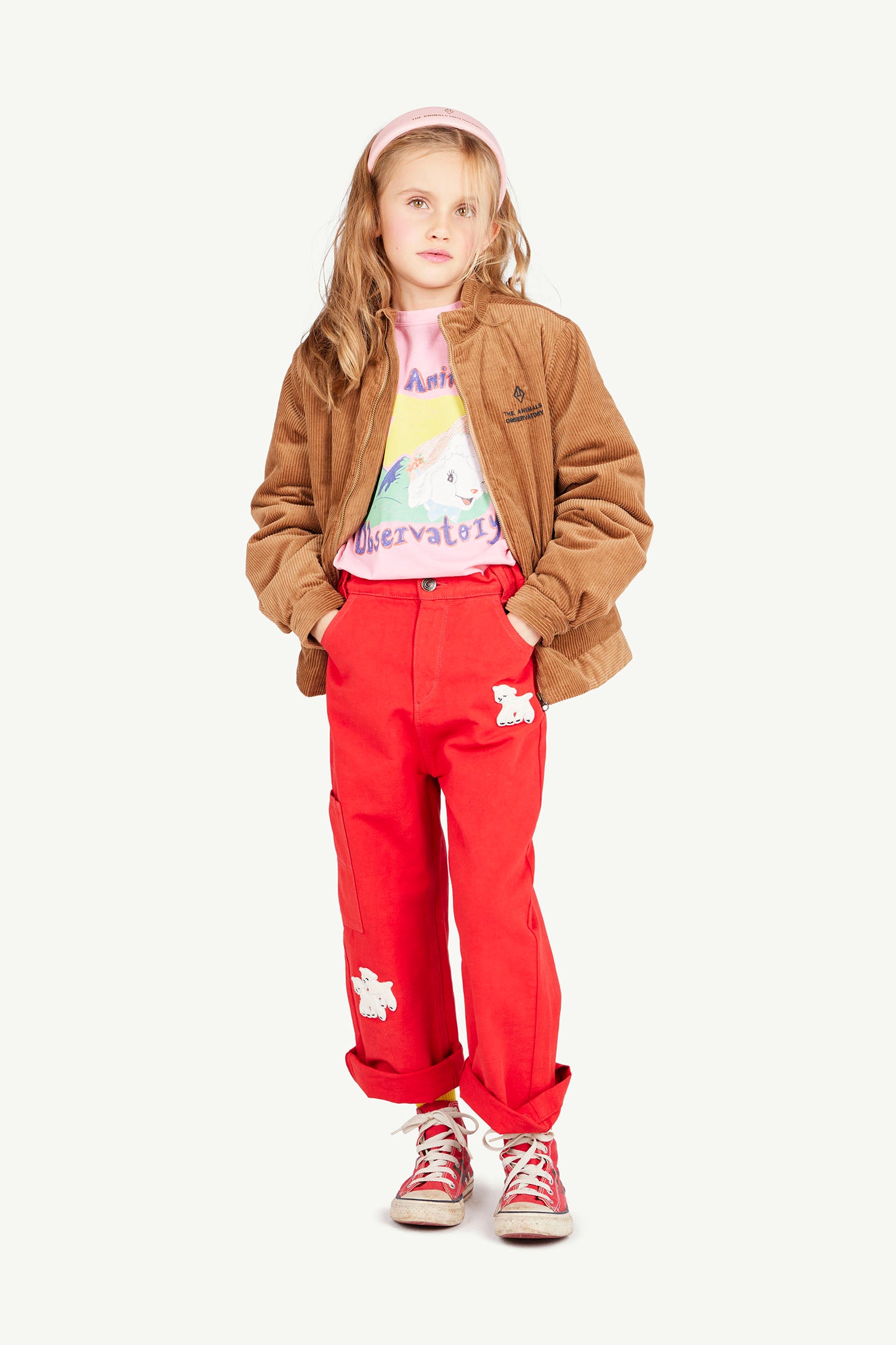 Brown Tiger Corduroy Jacket MODEL FRONT