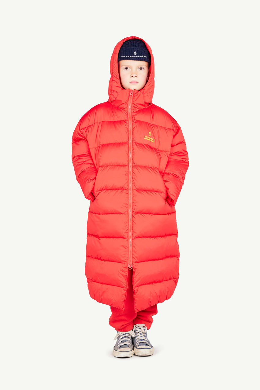 Red Calf Padded Jacket MODEL FRONT