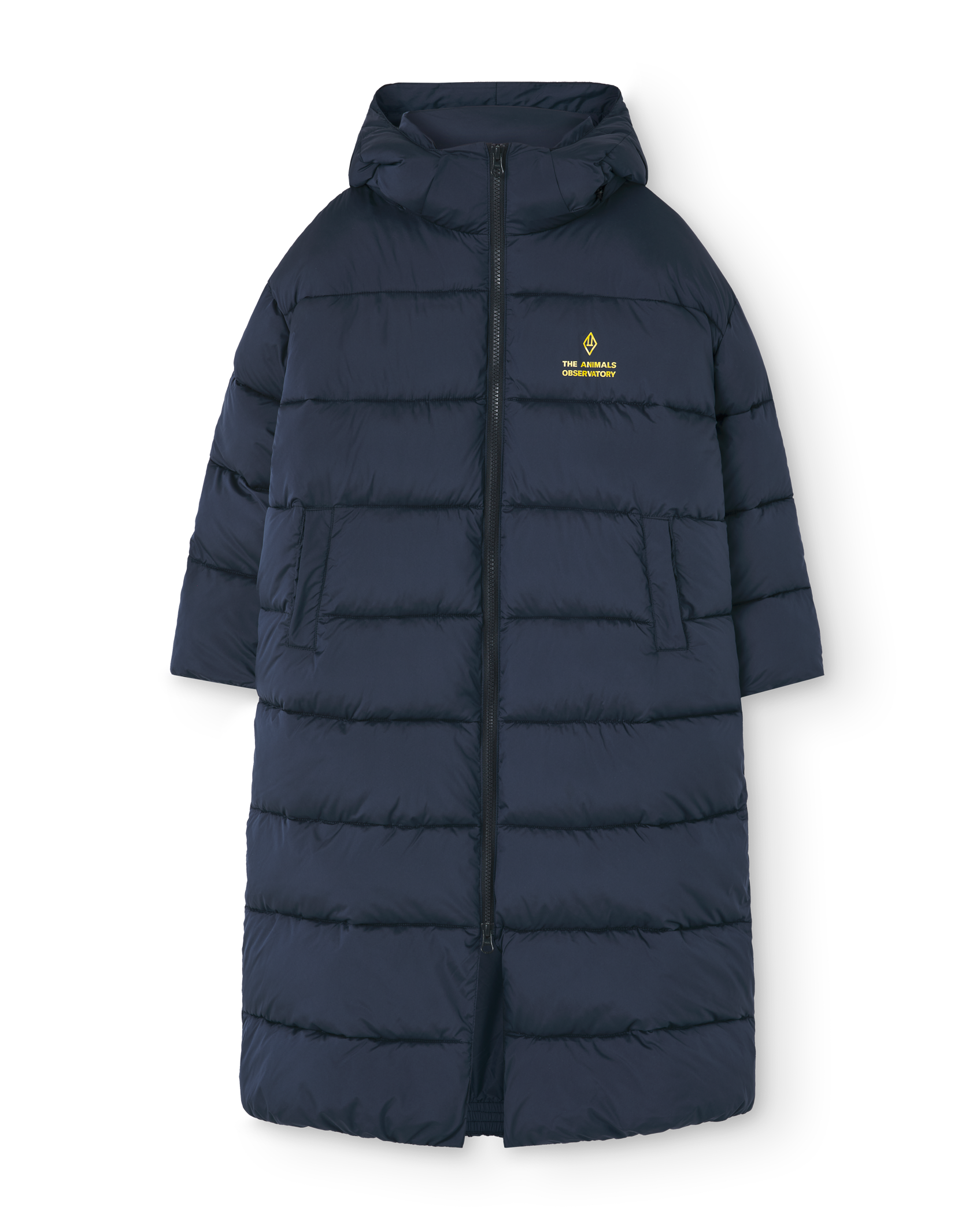 Navy Calf Padded Jacket PRODUCT FRONT