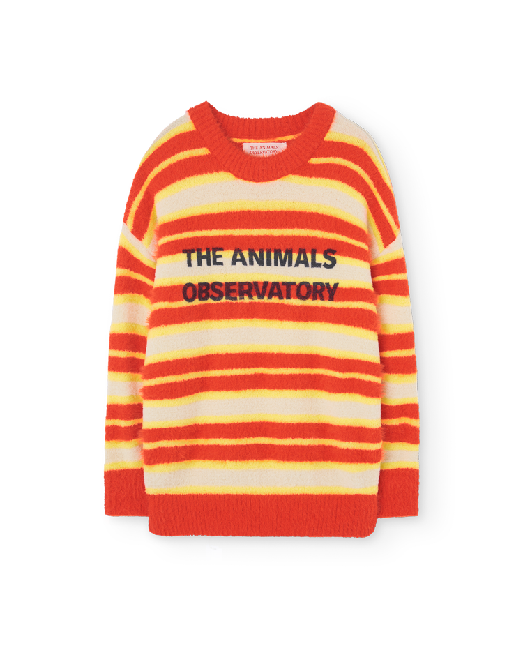 Orange Stripes Bull Sweater COVER