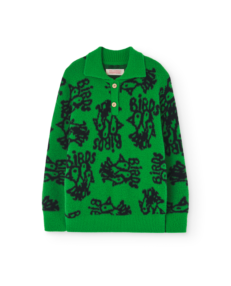 Green Raven Polo Sweater COVER