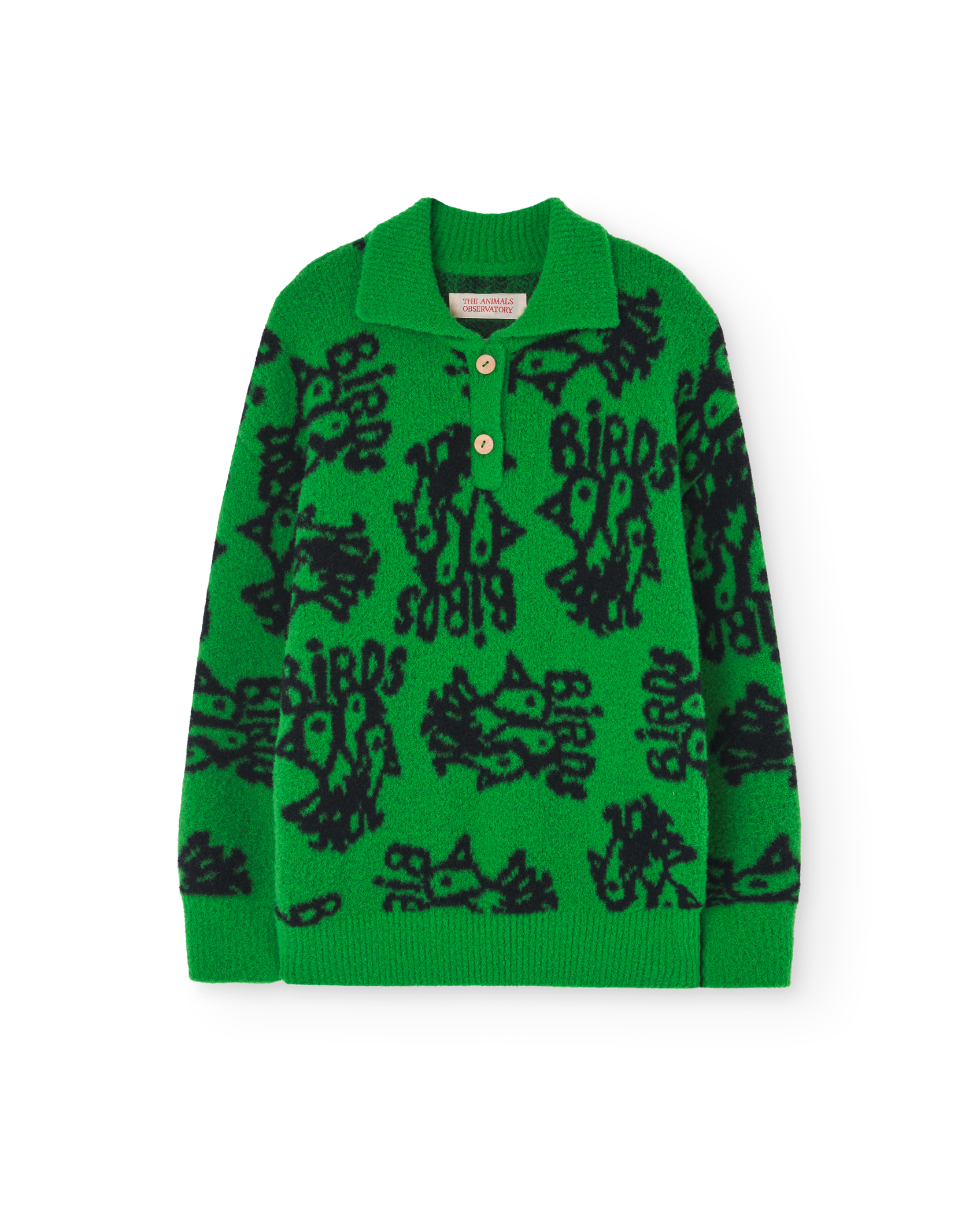 Green Raven Polo Sweater PRODUCT FRONT