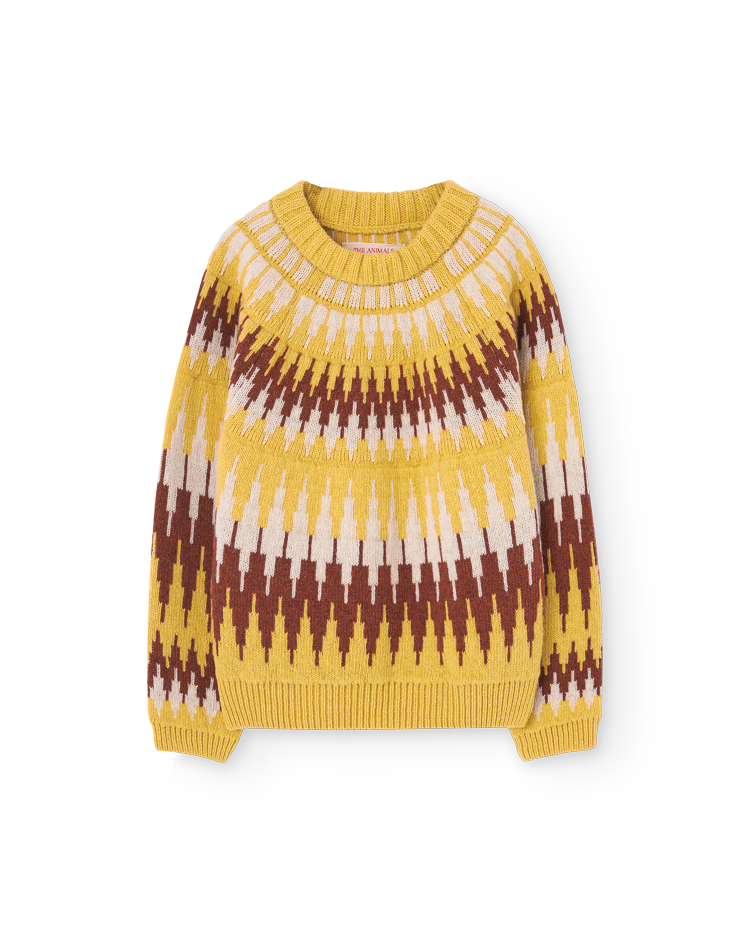 Yellow Zig Zag Bull Sweater COVER