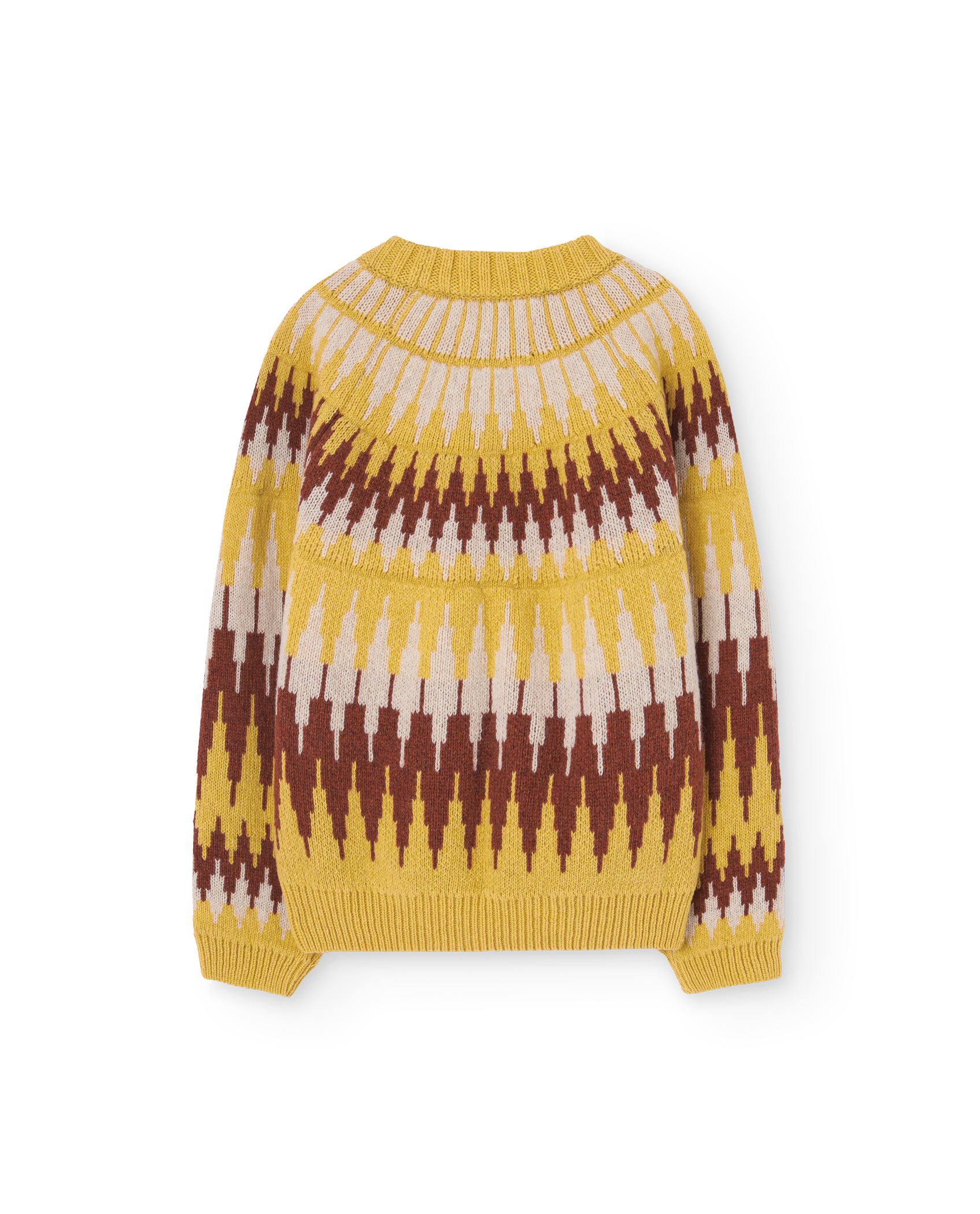 Yellow Zig Zag Bull Sweater PRODUCT BACK