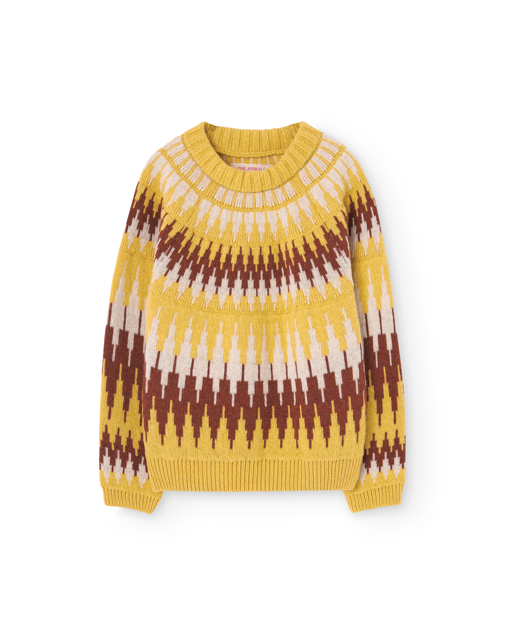 Yellow Zig Zag Bull Sweater PRODUCT FRONT