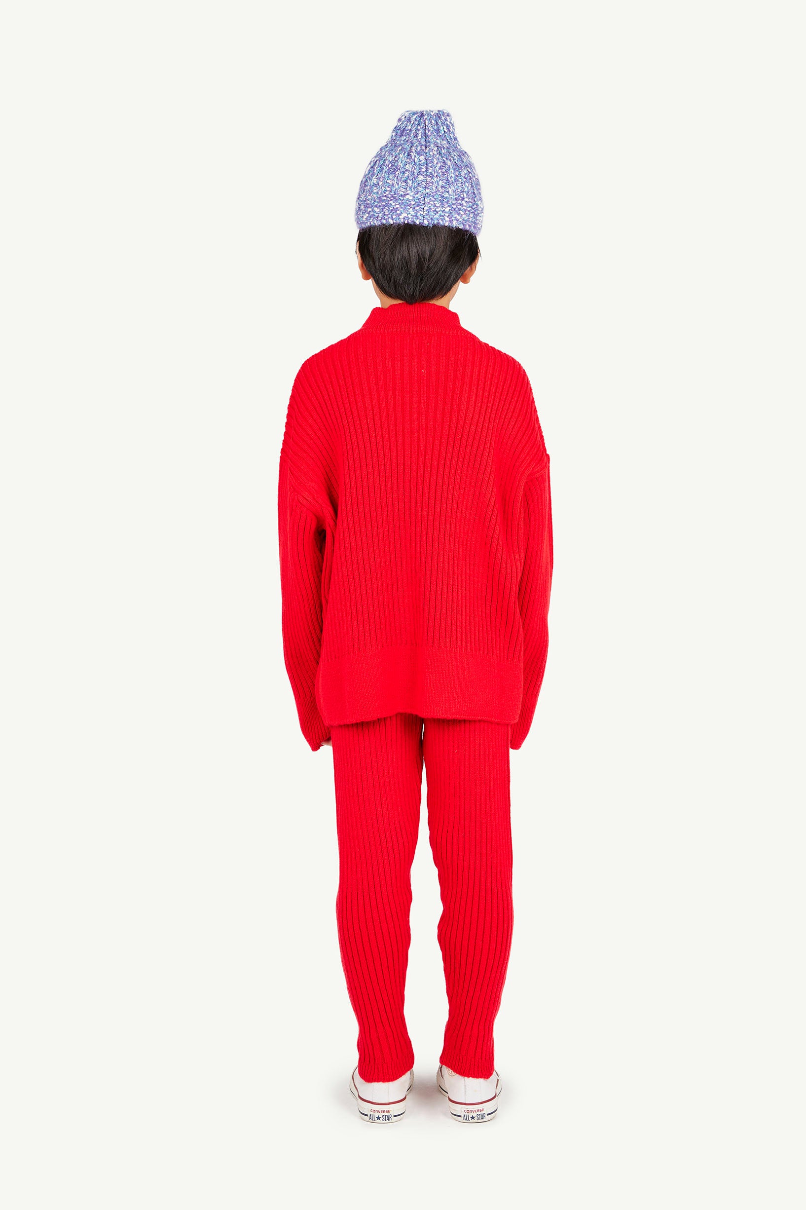 Red Seal Turtleneck Sweater MODEL BACK