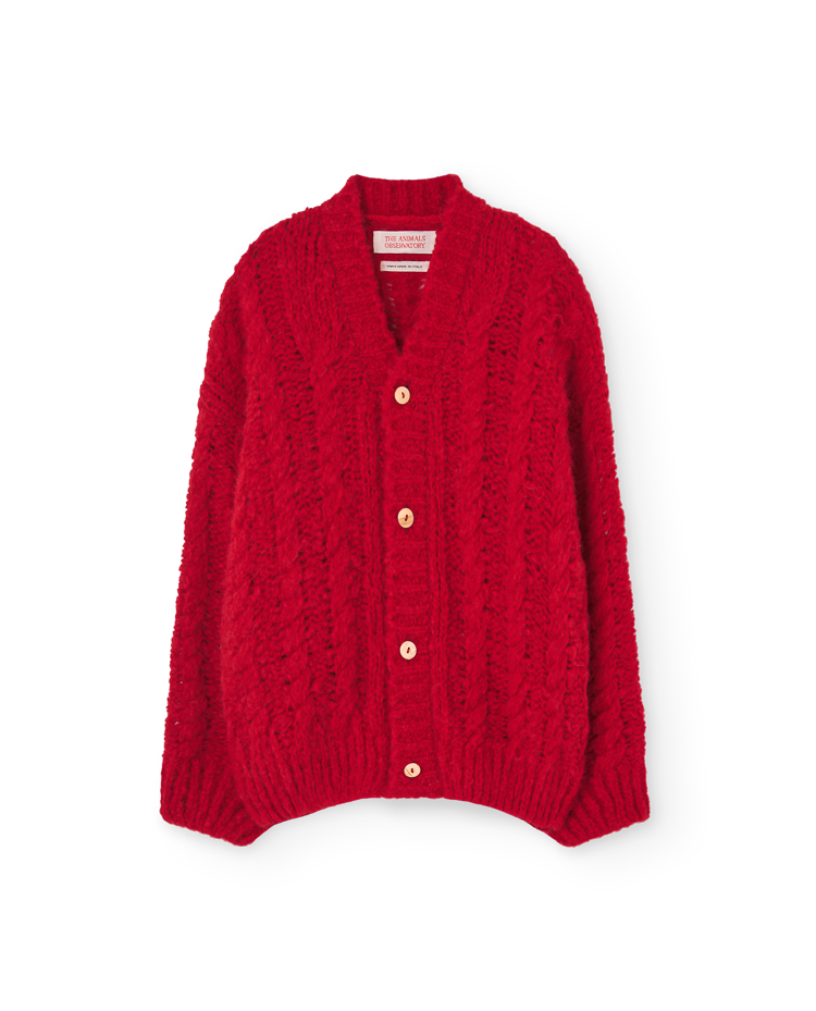 Red Racoon Cable Cardigan COVER