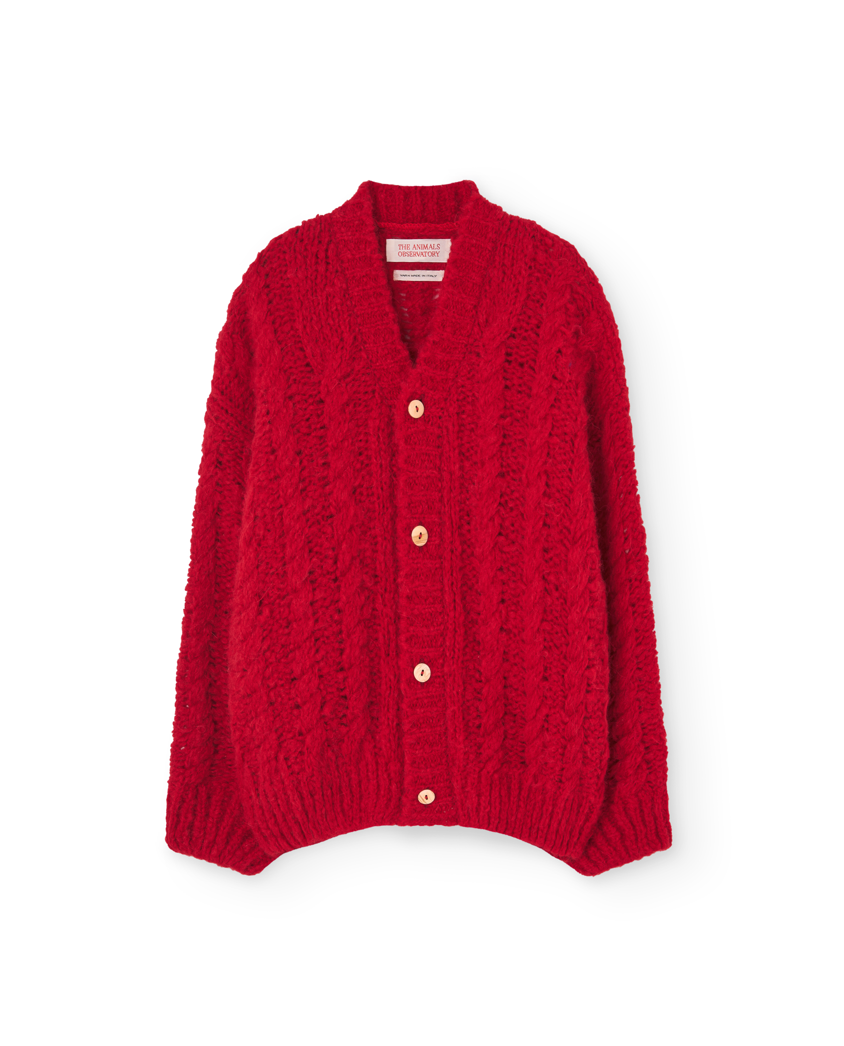 Red Racoon Cable Cardigan PRODUCT FRONT