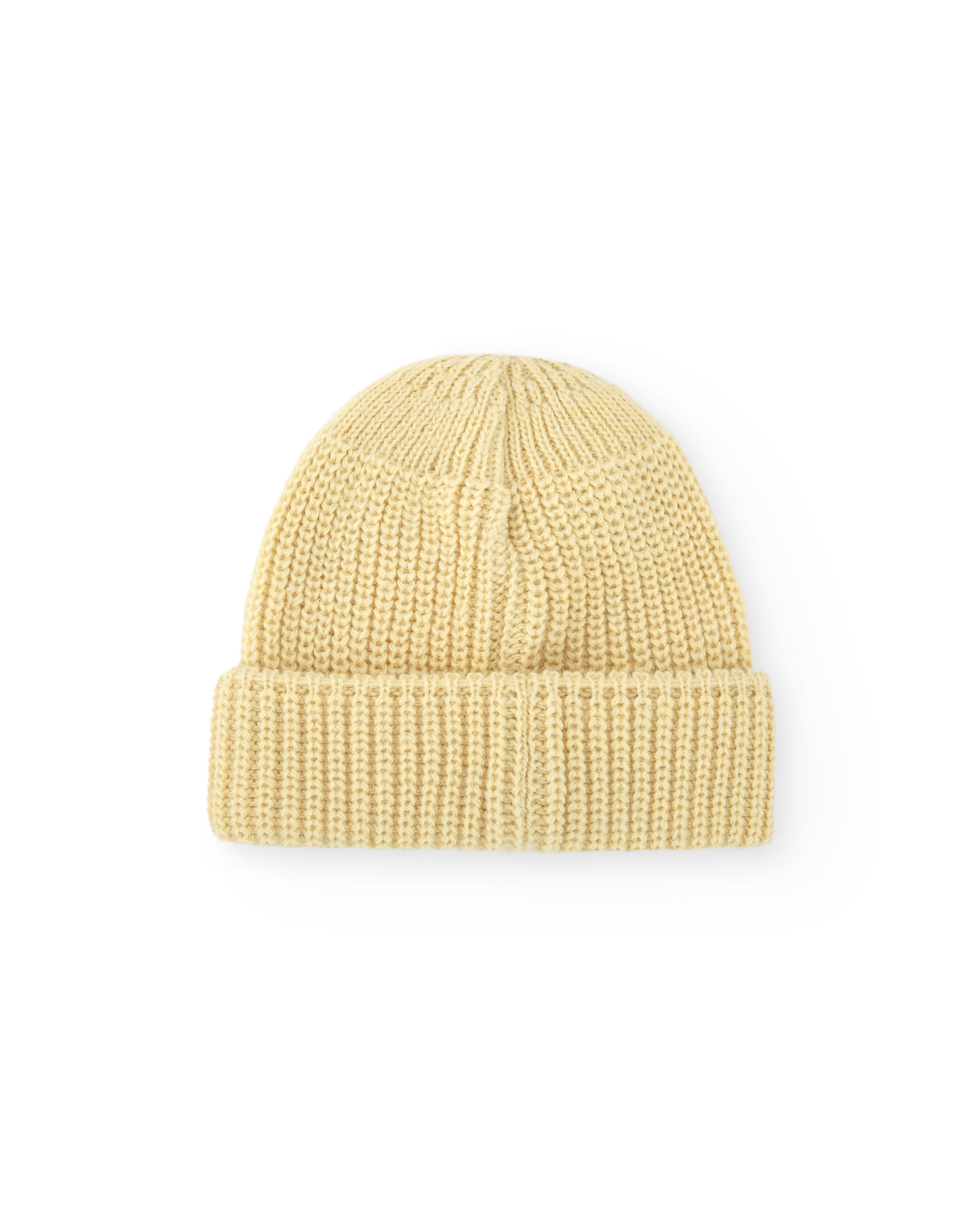 Gorro pony plain amarillo crema