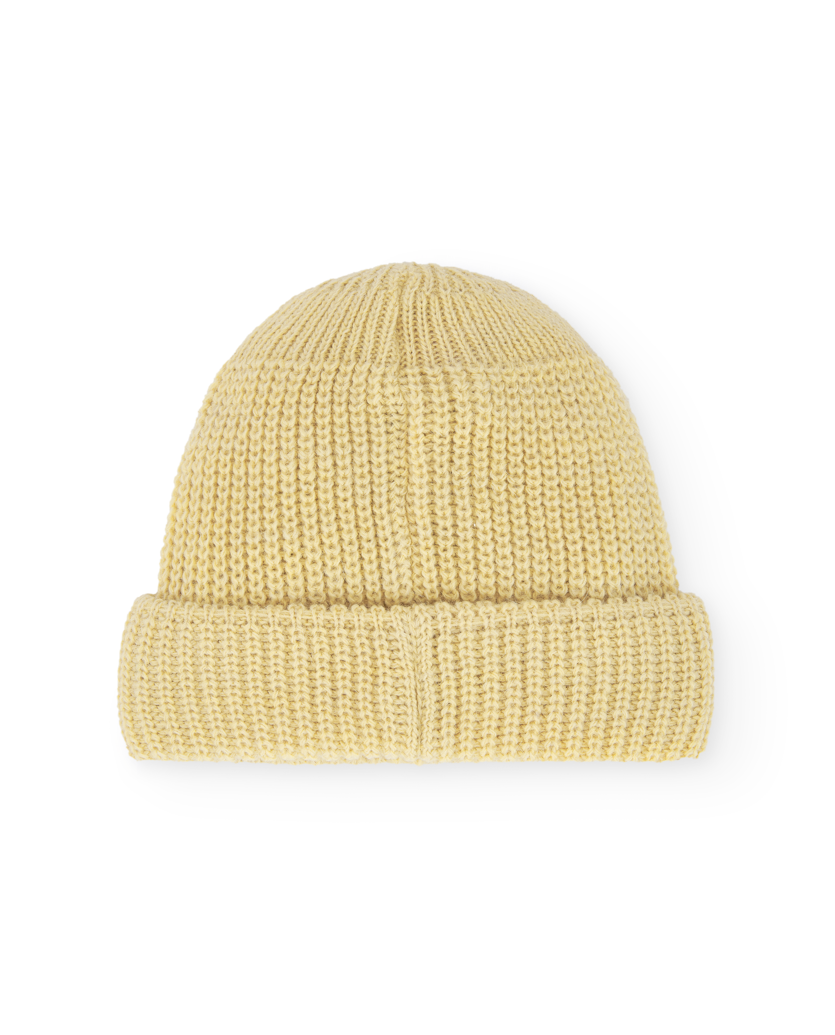 Cream Yellow Pony Beanie PRODUCT BACK