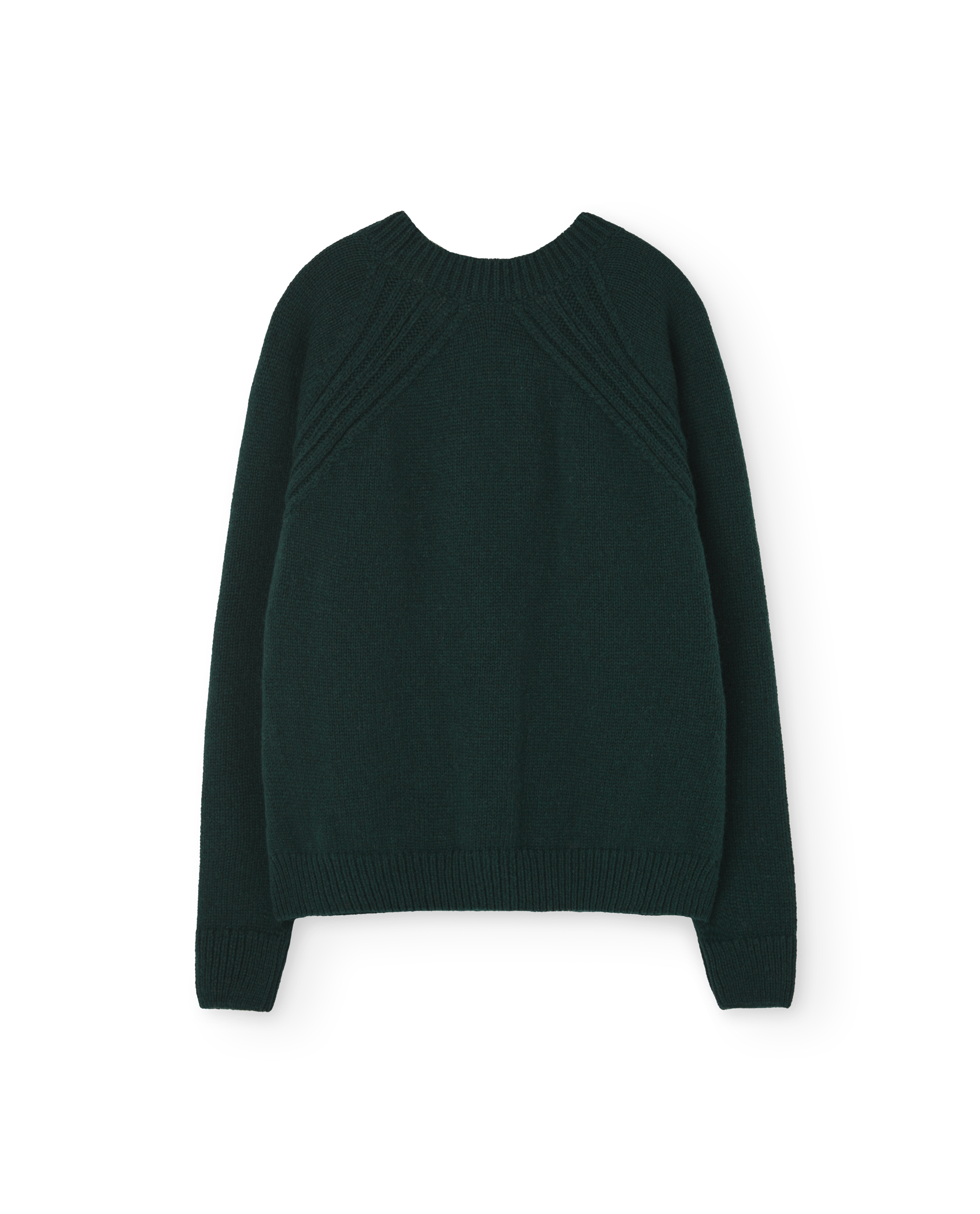 Green Plain Racoon Cardigan PRODUCT BACK