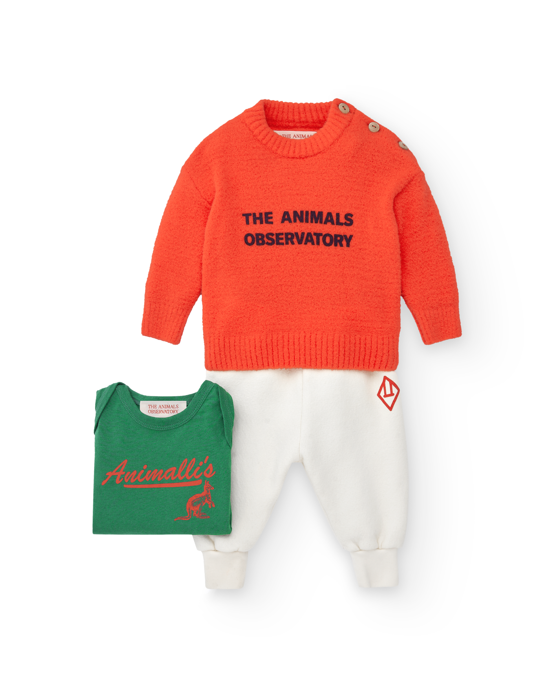 Orange Bobcat Baby Sweater MODEL FRONT