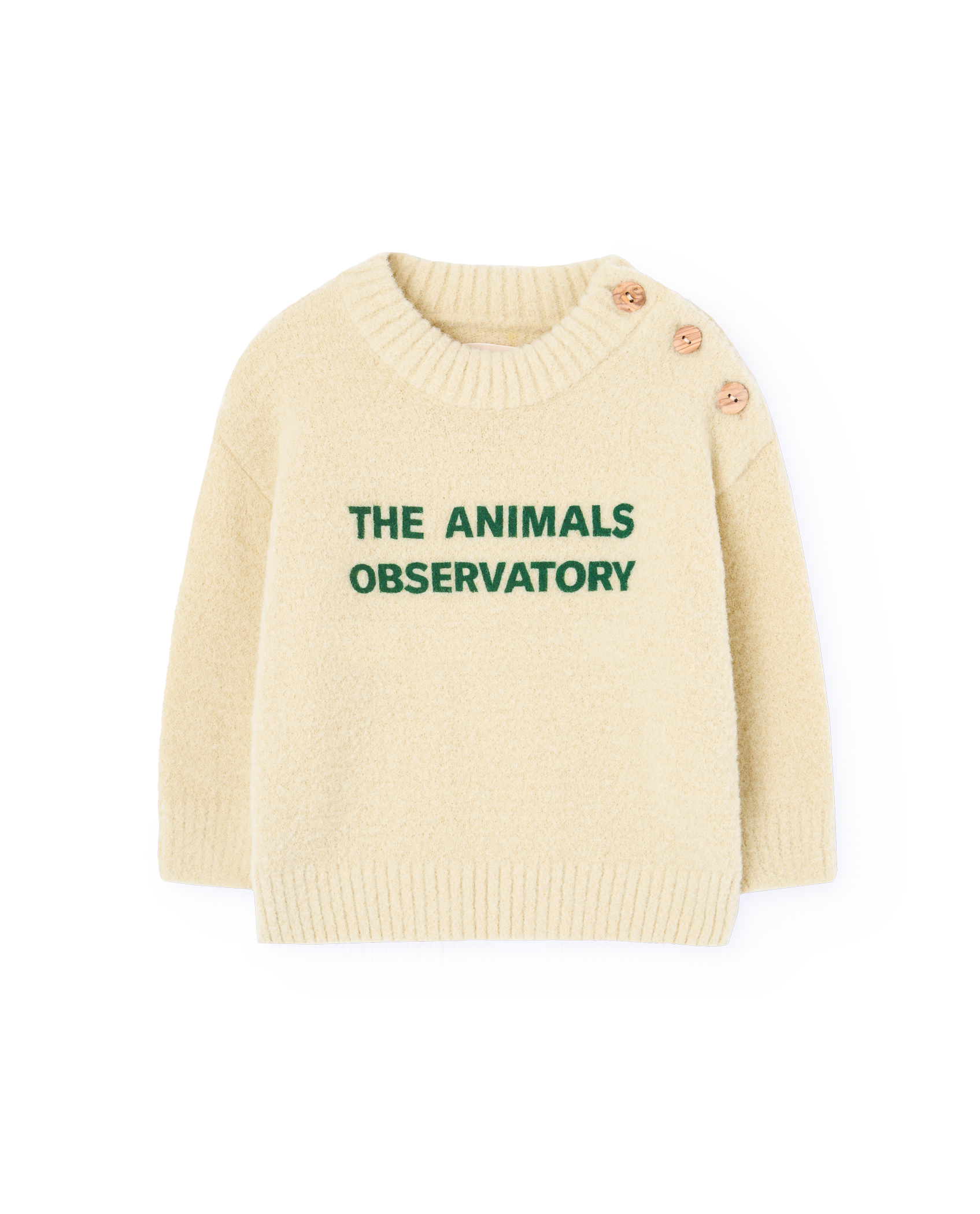 Cream Yellow Bobcat Baby Sweater PRODUCT FRONT