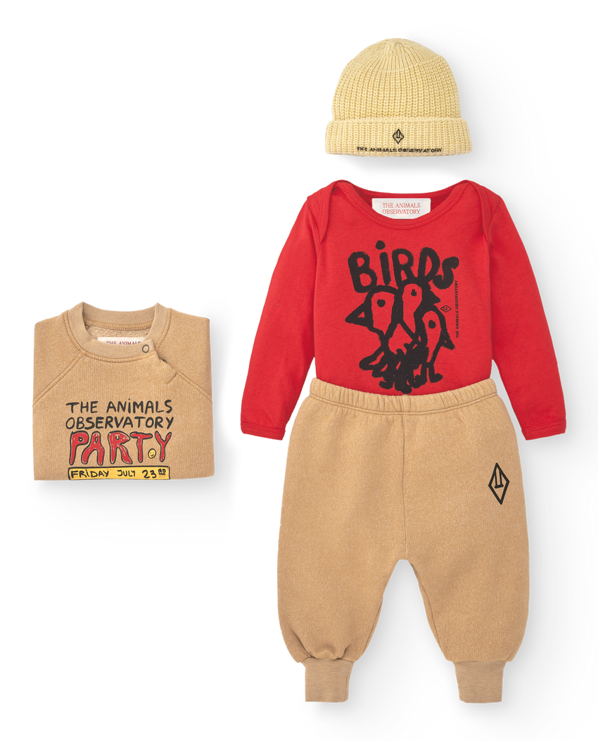 Brown Jackal Baby Sweatshirt MODEL FRONT