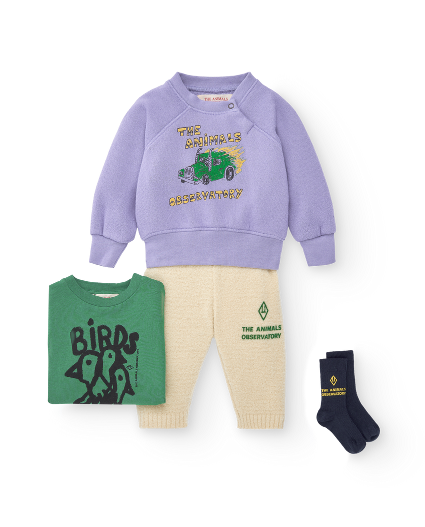 Green Wapiti Baby Long Sleeve T-Shirt MODEL FRONT