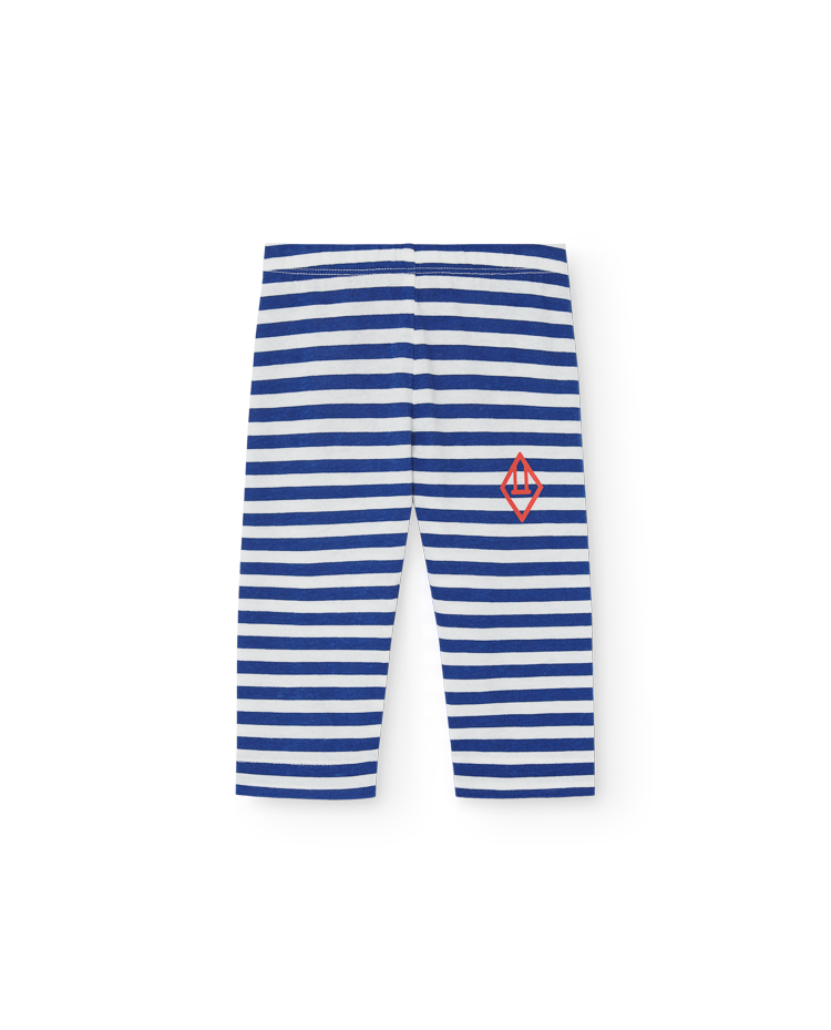 Blue Stripes Penguin Baby Leggings COVER