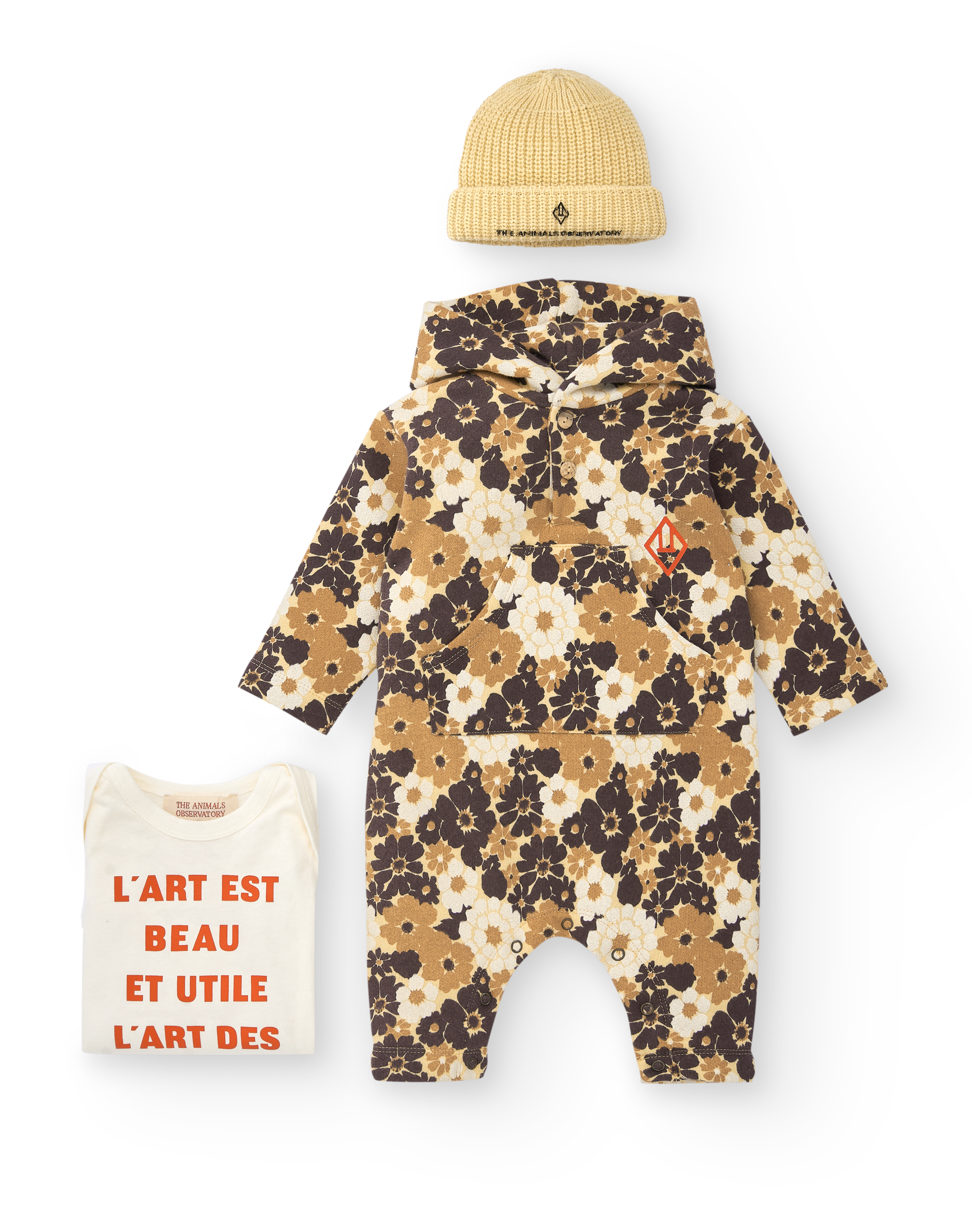 Brown Rat Baby Jumpsuit MODEL FRONT