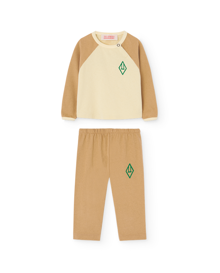 Brown Bicolor Baby Two Piece Set COVER