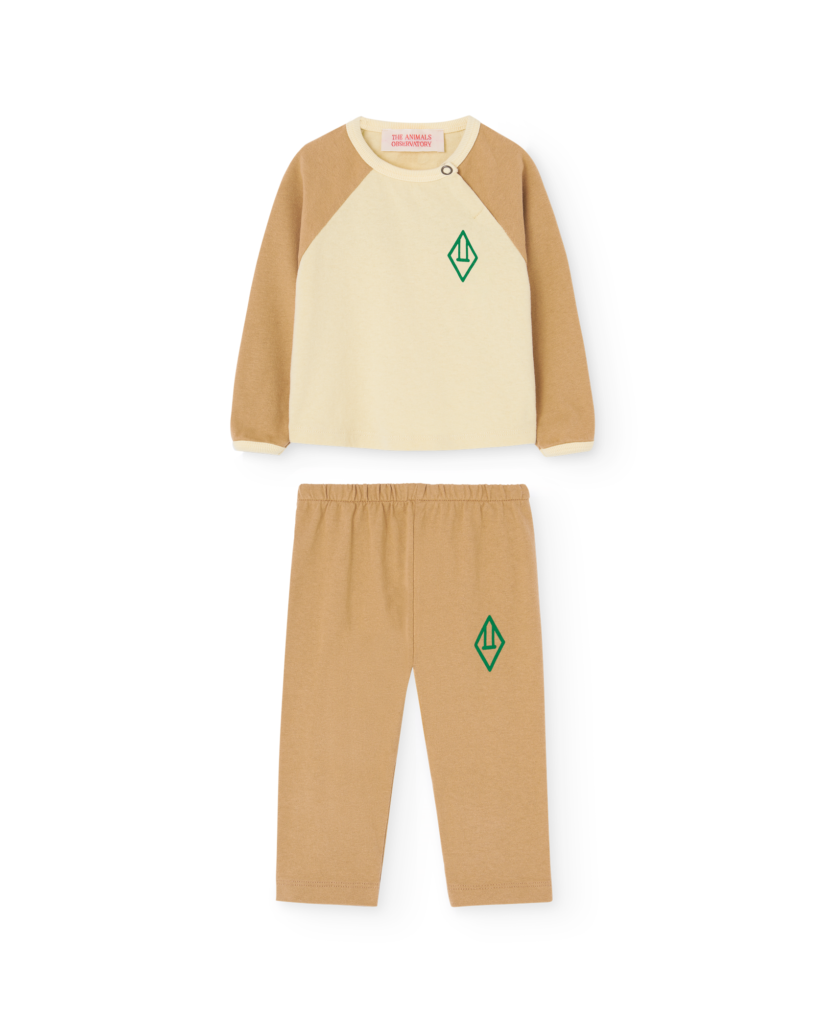 Brown Bicolor Baby Two Piece Set PRODUCT FRONT