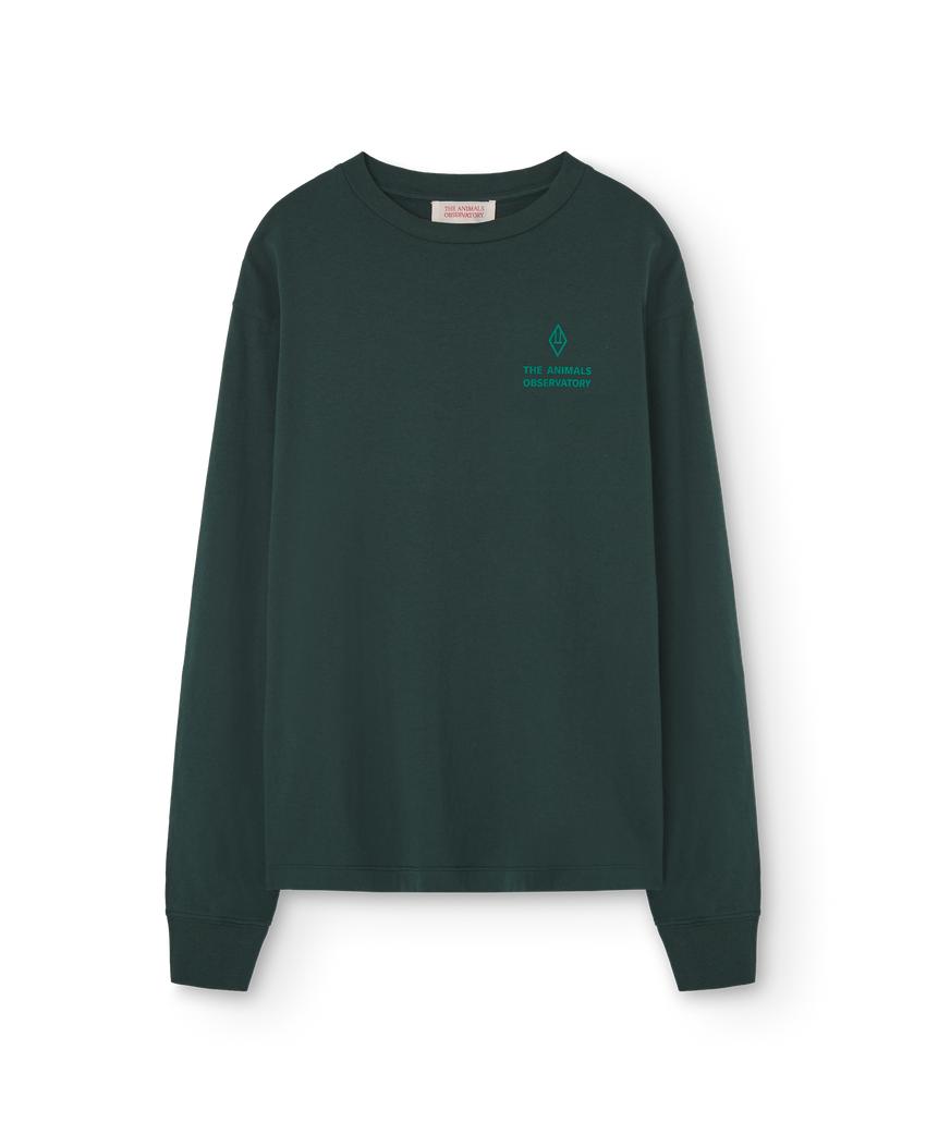 Dark Green Aries Woman Long Sleeve T-Shirt PRODUCT FRONT