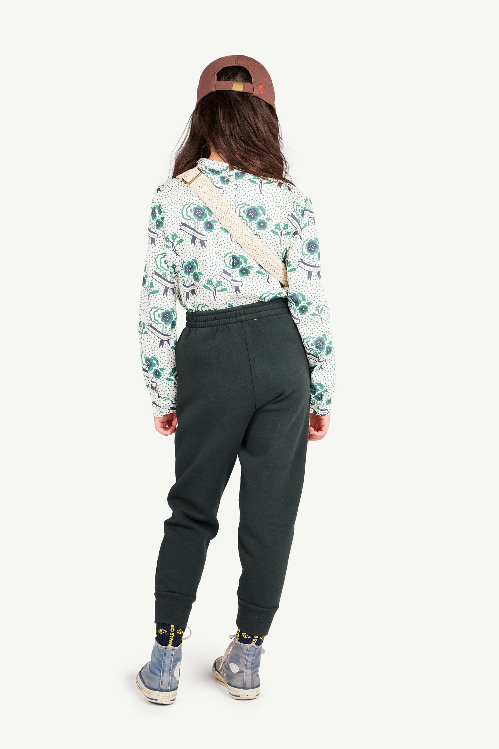 Dark Green Draco Sweatpants MODEL BACK