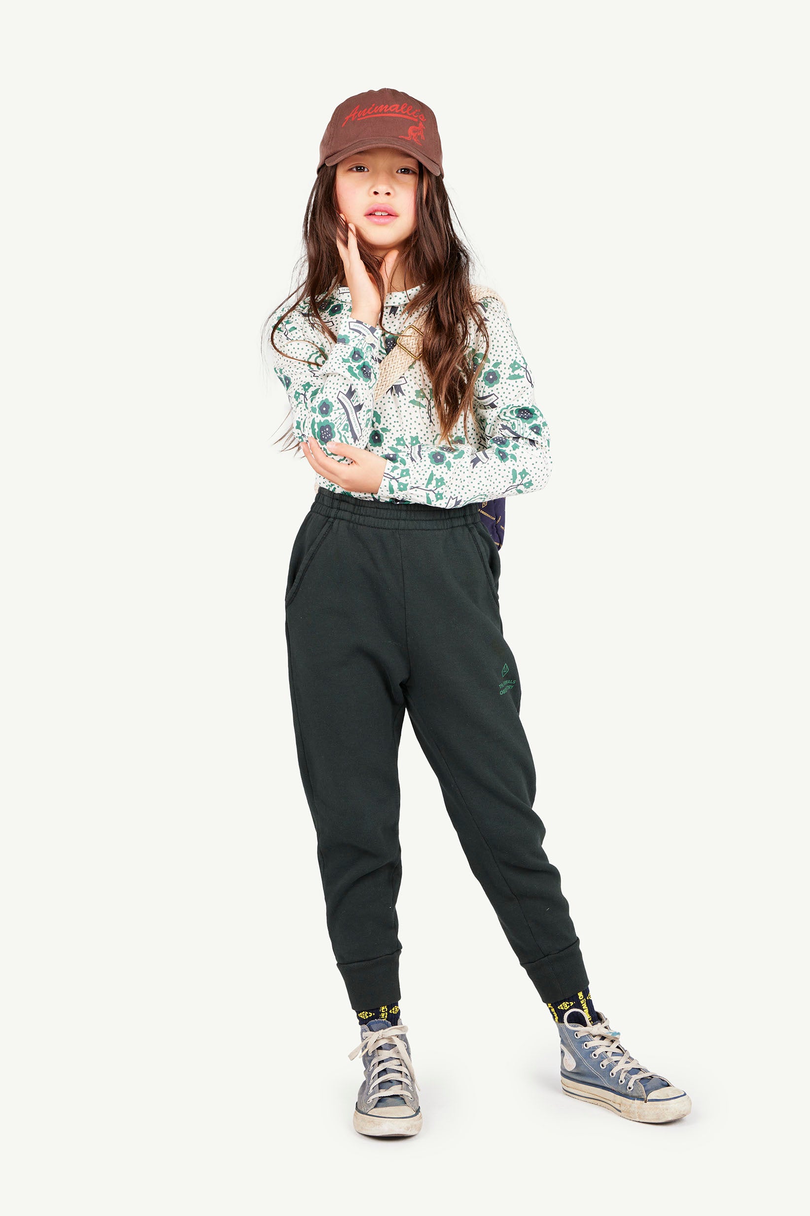 Dark Green Draco Sweatpants MODEL FRONT