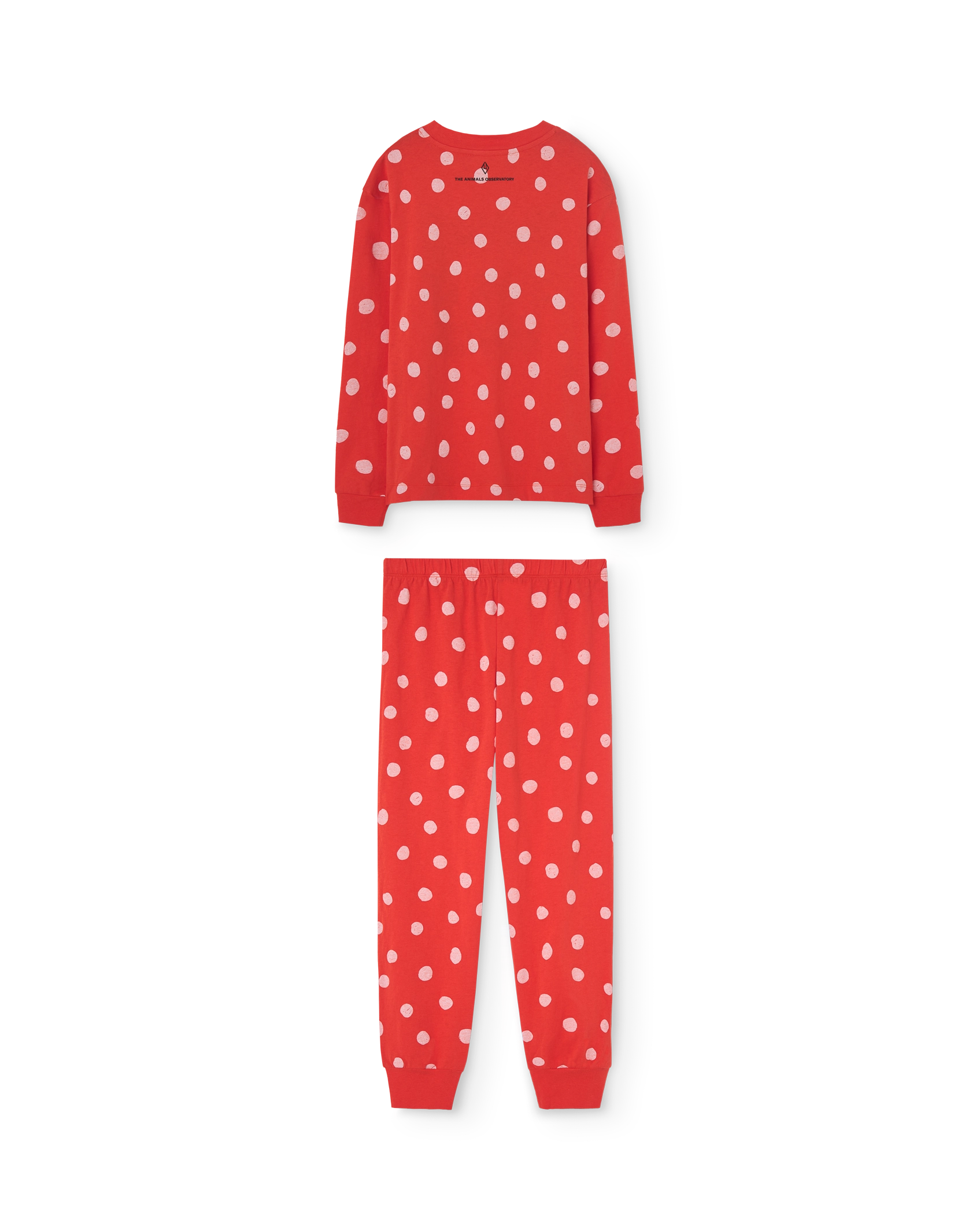 Red llama pyjama PRODUCT BACK