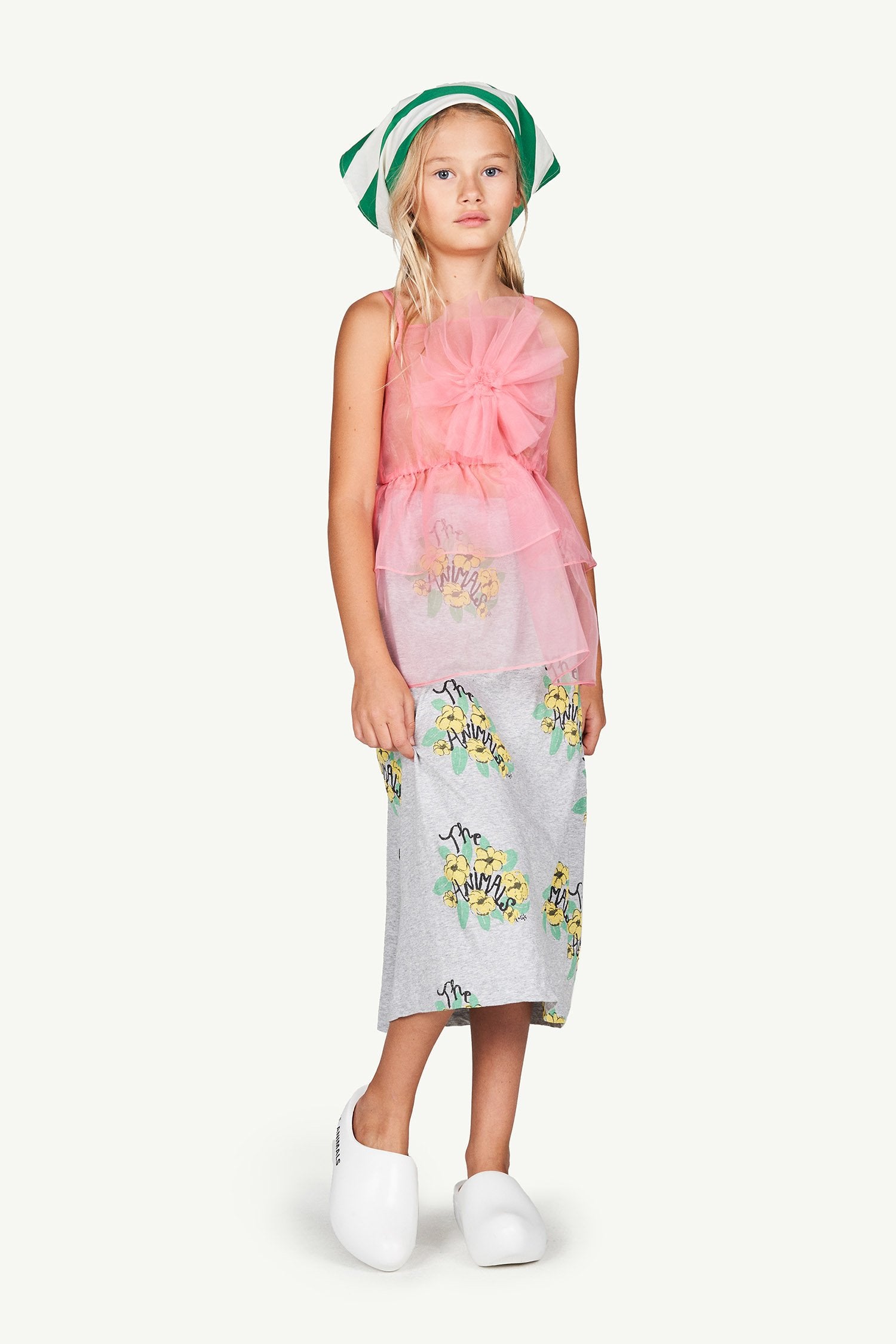 Soft Pink Logo Dragonfly Dress MODEL FRONT