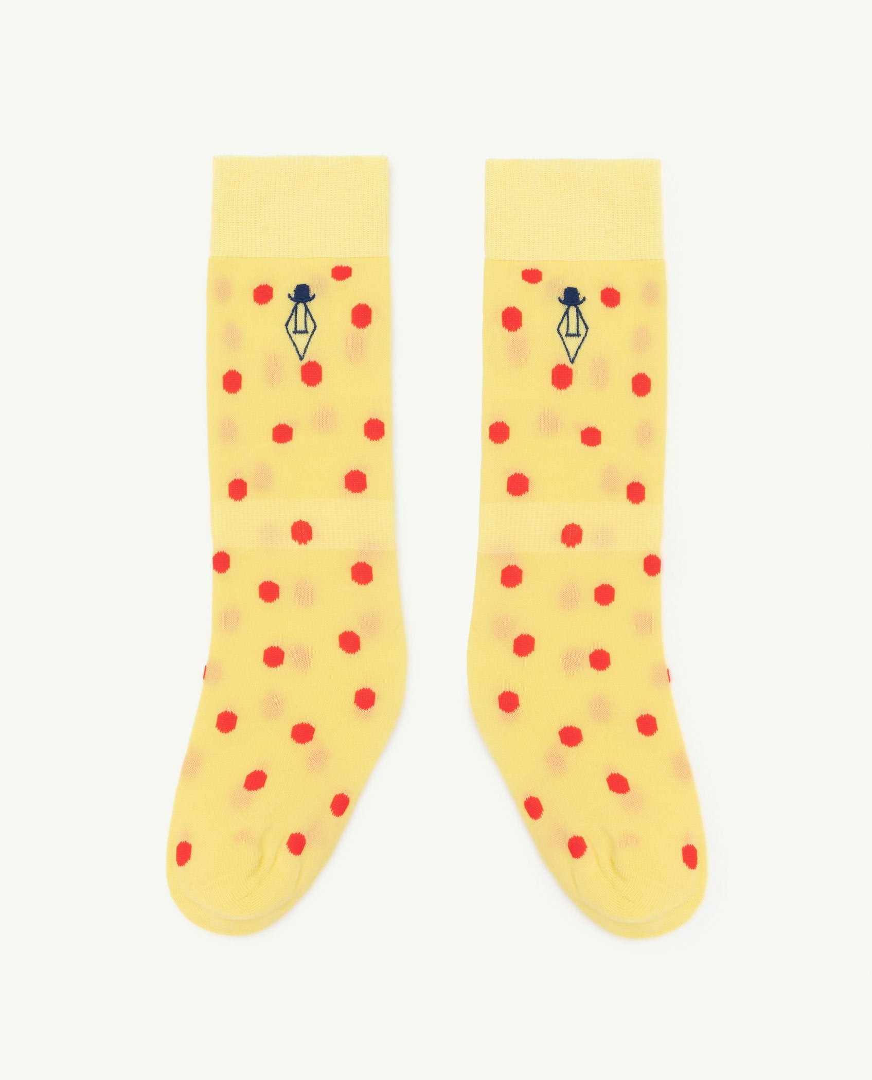 Soft Yellow Logo Hen Socks PRODUCT FRONT