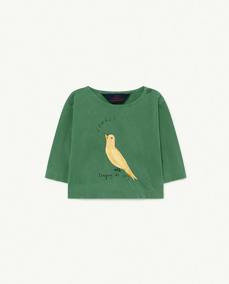 Green Bird Anteater Baby T-shirt COVER