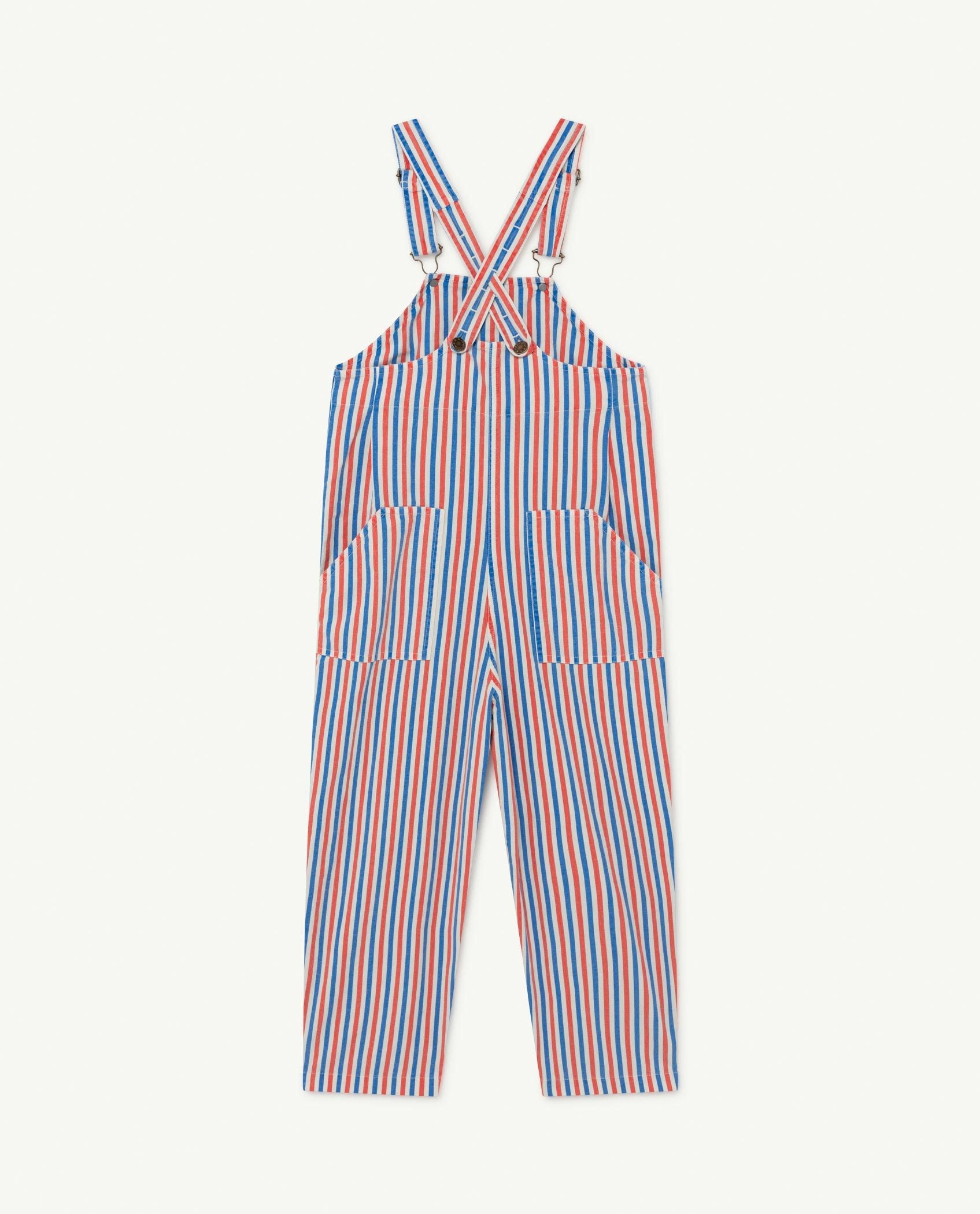 White and Red Stripes Mammoth Jumpsuit PRODUCT BACK