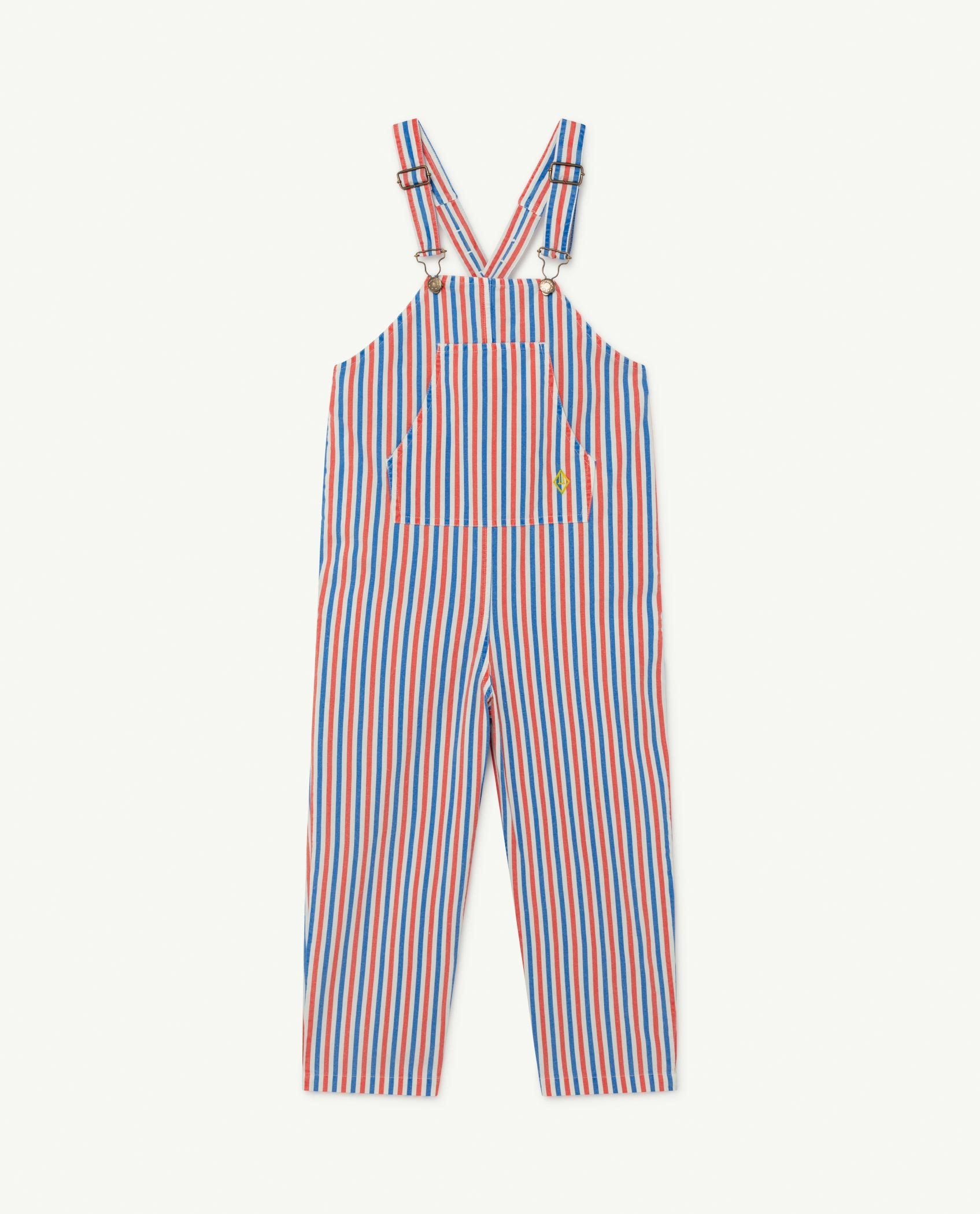 White and Red Stripes Mammoth Jumpsuit PRODUCT FRONT