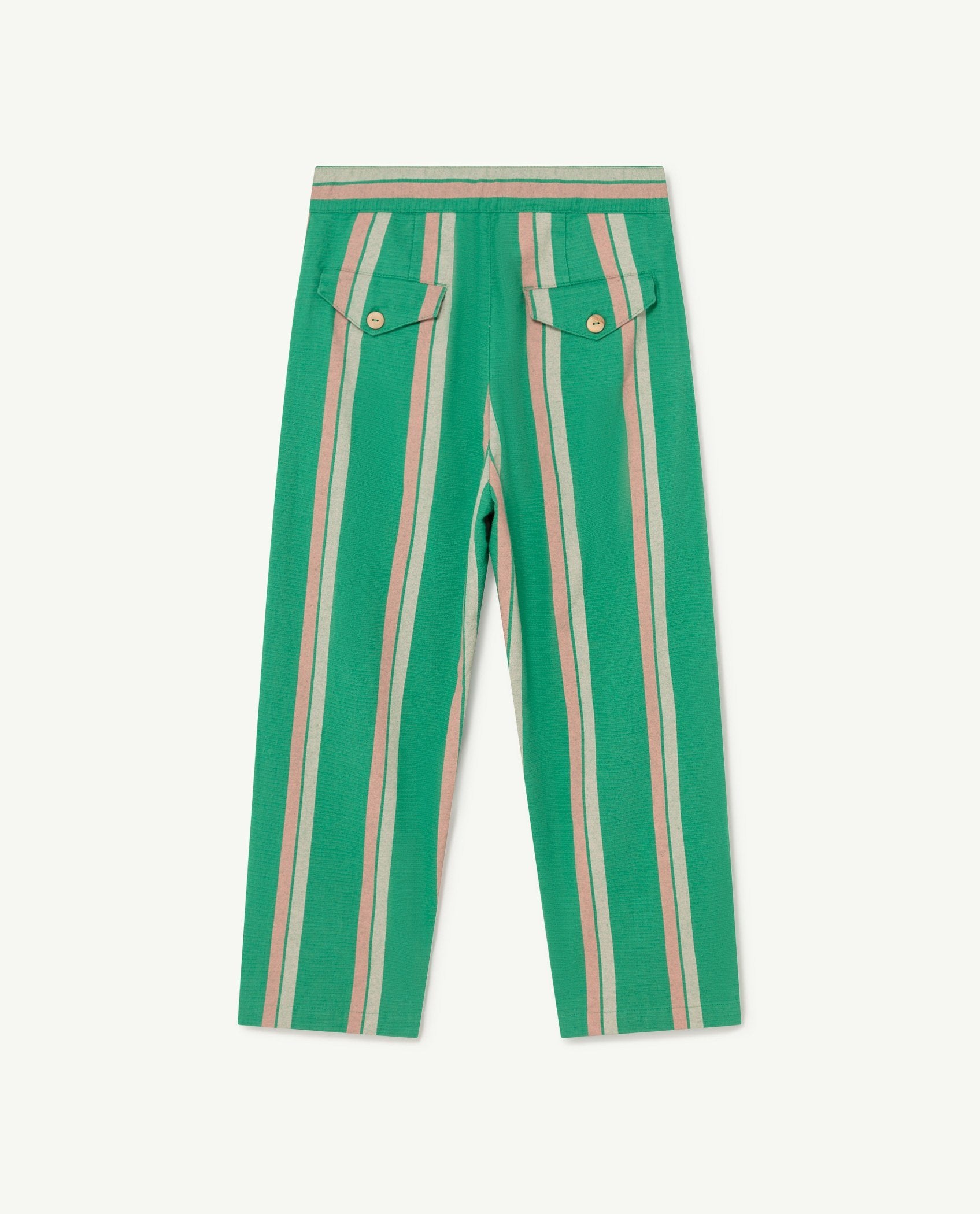 Green Stripes Camel Pants PRODUCT BACK