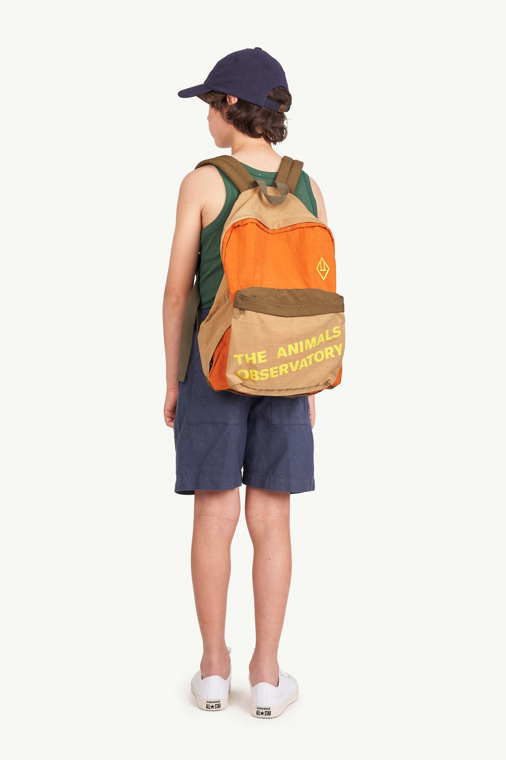 Orange The Animals Back Pack Bag MODEL FRONT