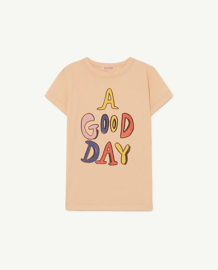 Beige A Good Day Hippo T-Shirt COVER