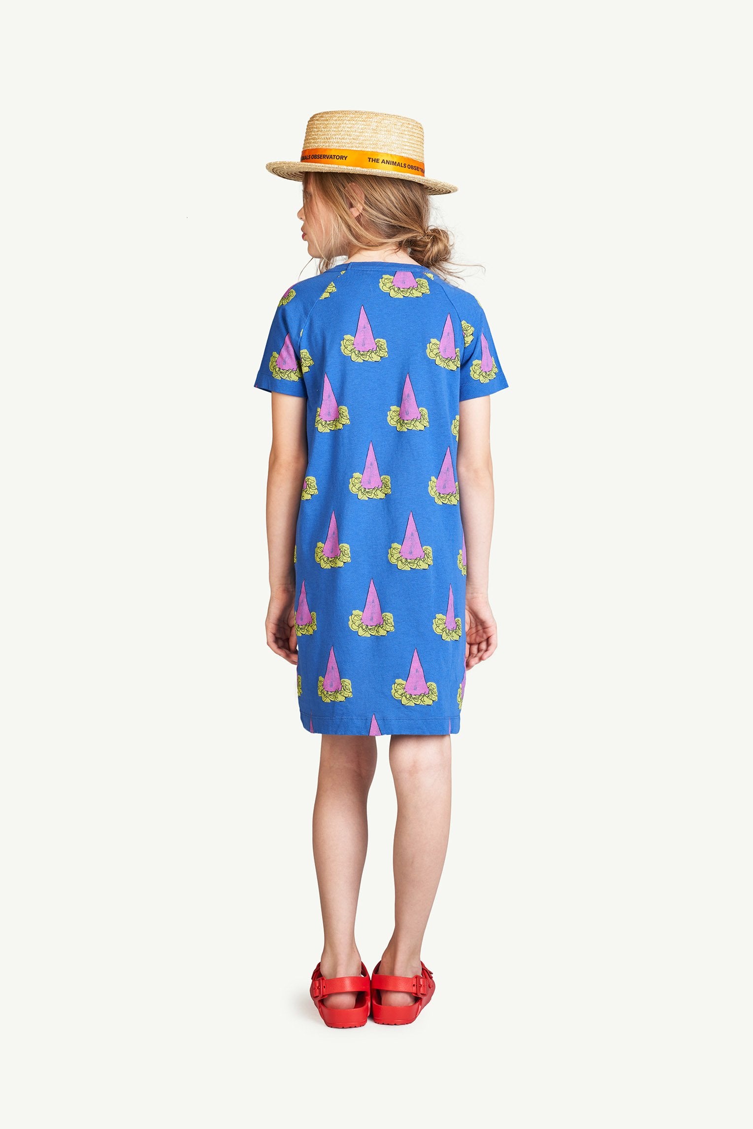 Deep Blue Gorilla Dress MODEL BACK