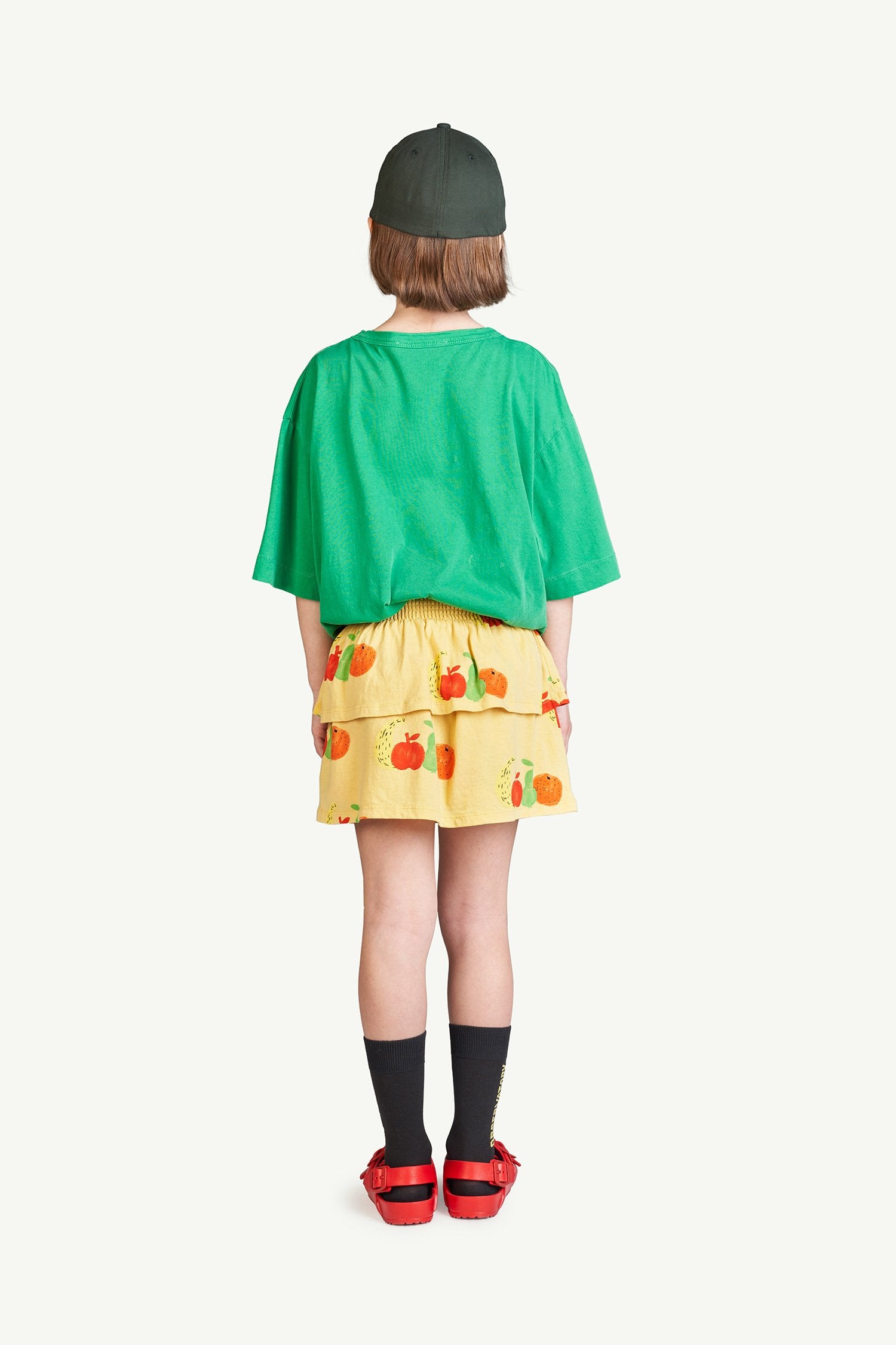 Yellow Fruits Kiwi Skirt MODEL BACK