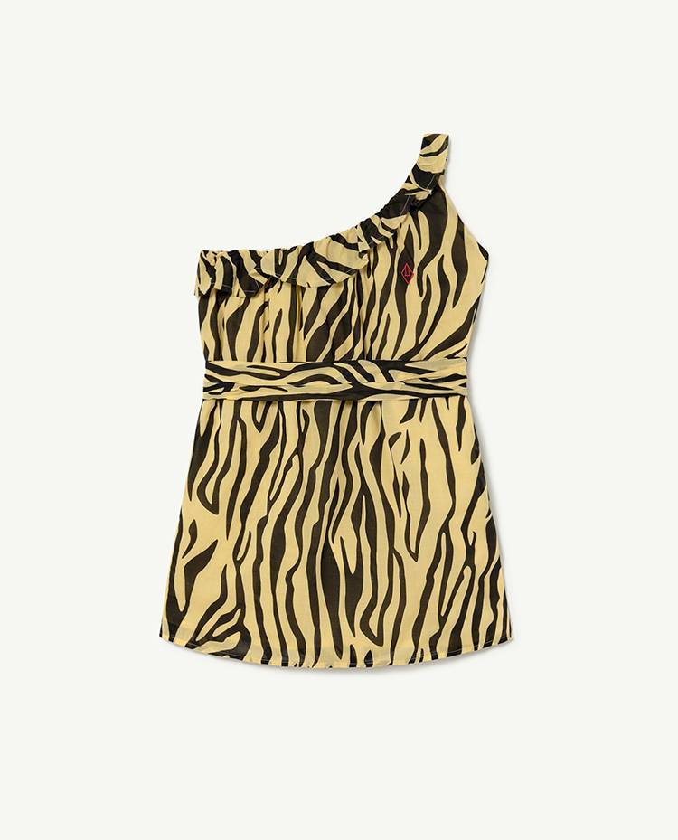 Yellow Zebra Weasel Dress COVER